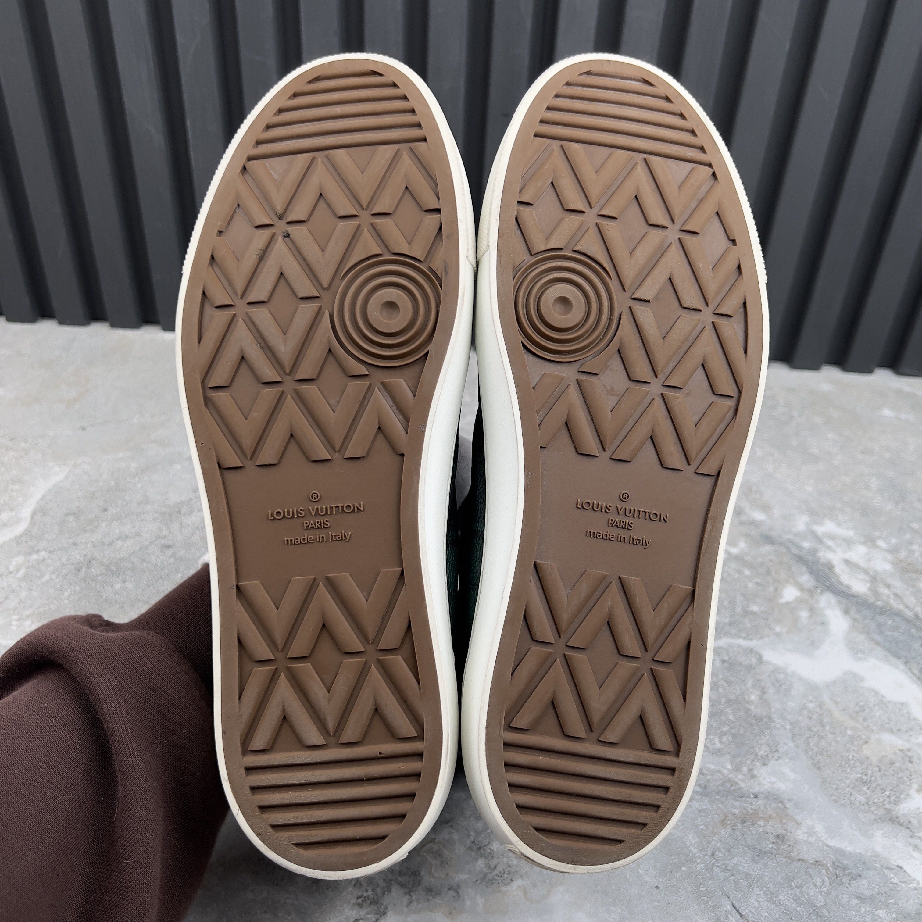 Louis Vuitton Tattoo Sneakers Logo Tartan Pattern Canvas Blue Navy Leather Size US 8 / EU 41 - 13 Thumbnail