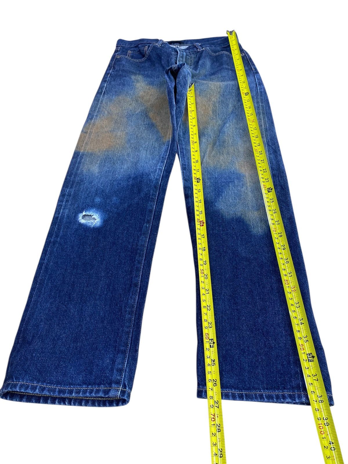 Uniqlo Uniqlo X Selvedge Rusty Faded Wash Style Loose Jeans Size US 26 / EU 42 - 8 Thumbnail