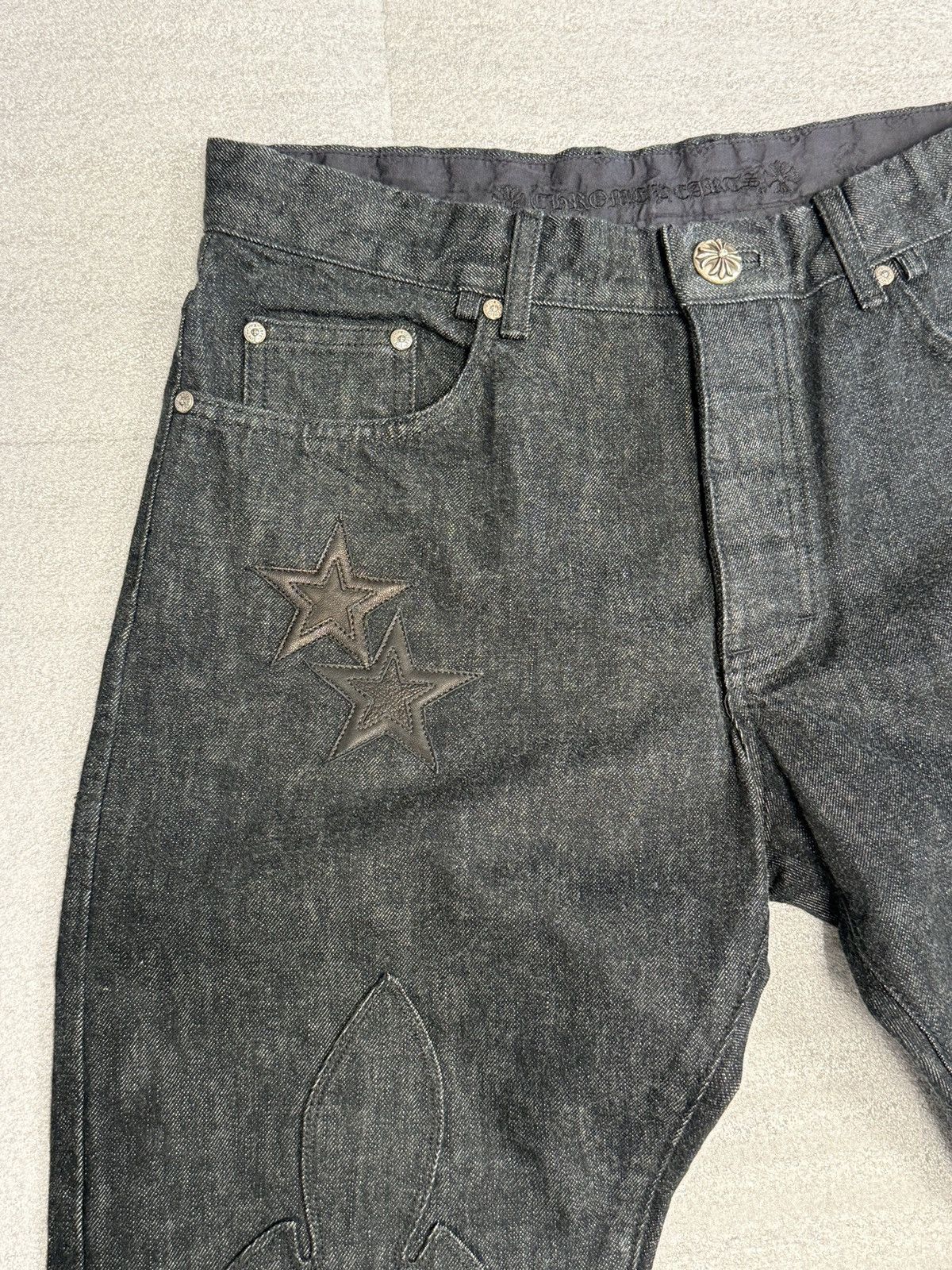 Chrome Hearts Chrome Hearts Fleur Knee Star Patch Denim Sz 34 NEW Size US 34 / EU 50 - 3 Thumbnail