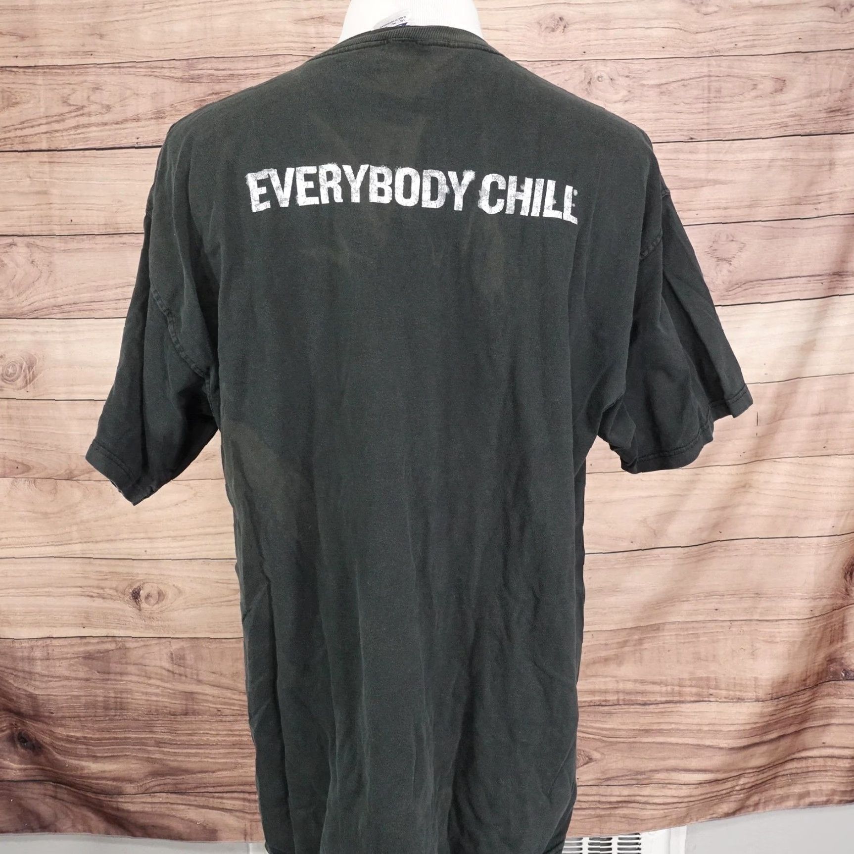 Jerzees VINTAGE Coca-Cola Zero Graphic T-Shirt Mens XL Black Double Sided "EVERYBODY CHILL" Print Size US XL / EU 56 / 4 - 7 Thumbnail