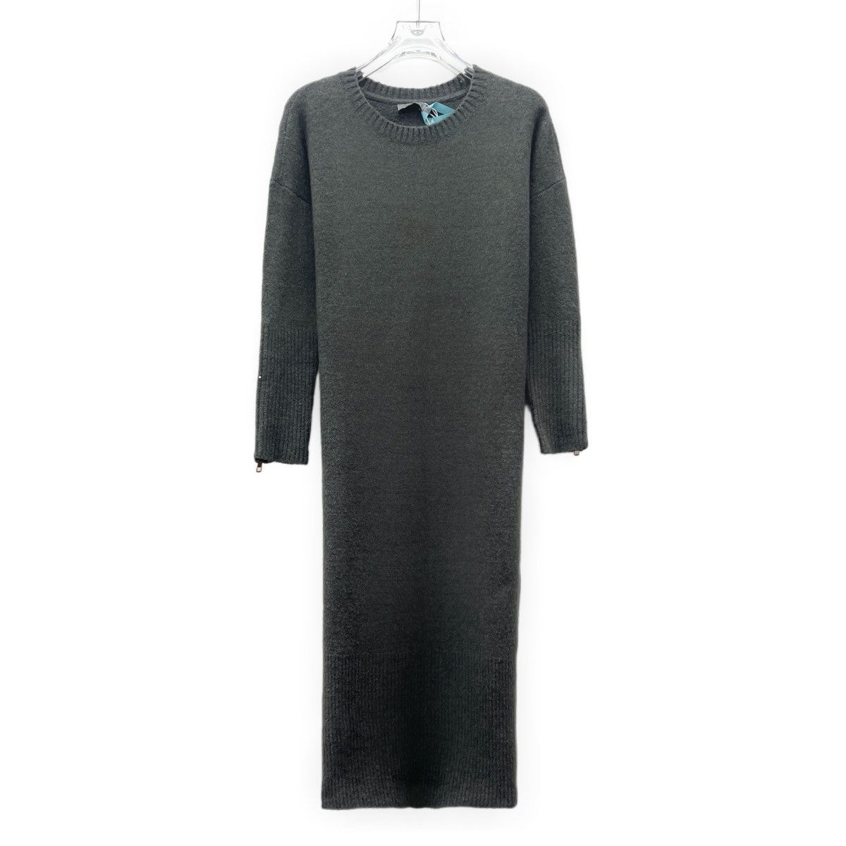Calvin Klein Calvin Klein Dark Grey Striped Knit Long Sleeve Dress K26WX Size XS / US 0-2 / IT 36-38 - 1 Thumbnail