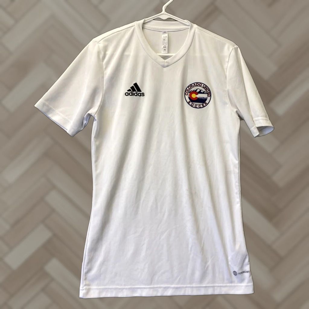 Adidas Adidas jersey Mens Small Colorado soccer Soccer Jersey 36-70 T-Shirt White Polyester Jersey Adizero Men's S Size US S / EU 44-46 / 1 - 1 Thumbnail