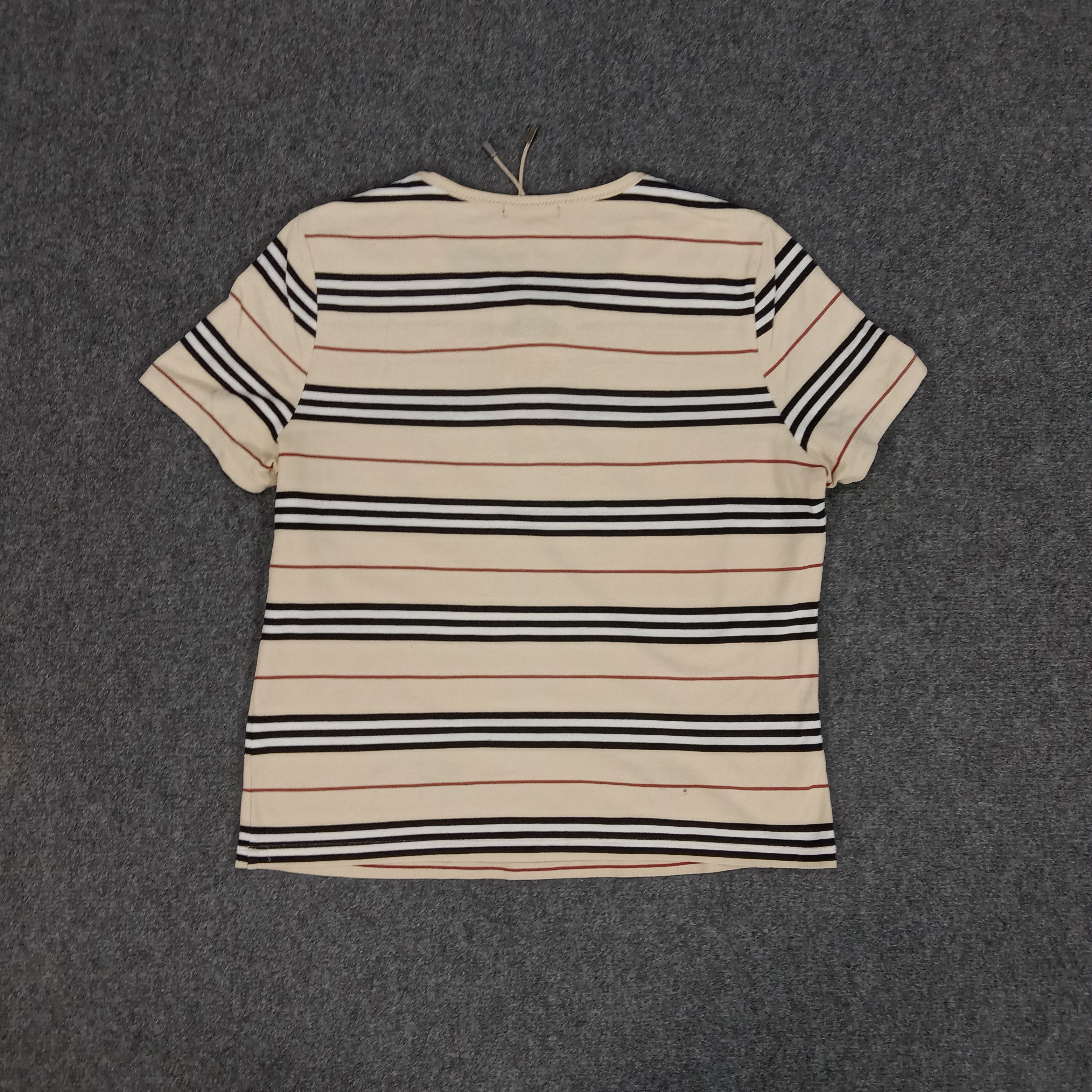 Burberry × Vintage Burberry London Stripe Design Crop Tshirt Size M / US 6-8 / IT 42-44 - 5 Thumbnail