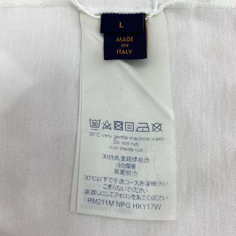 Louis Vuitton Louis Vuitton White logo printed cotton crew neck short sl Size US L / EU 52-54 / 3 - 6 Thumbnail