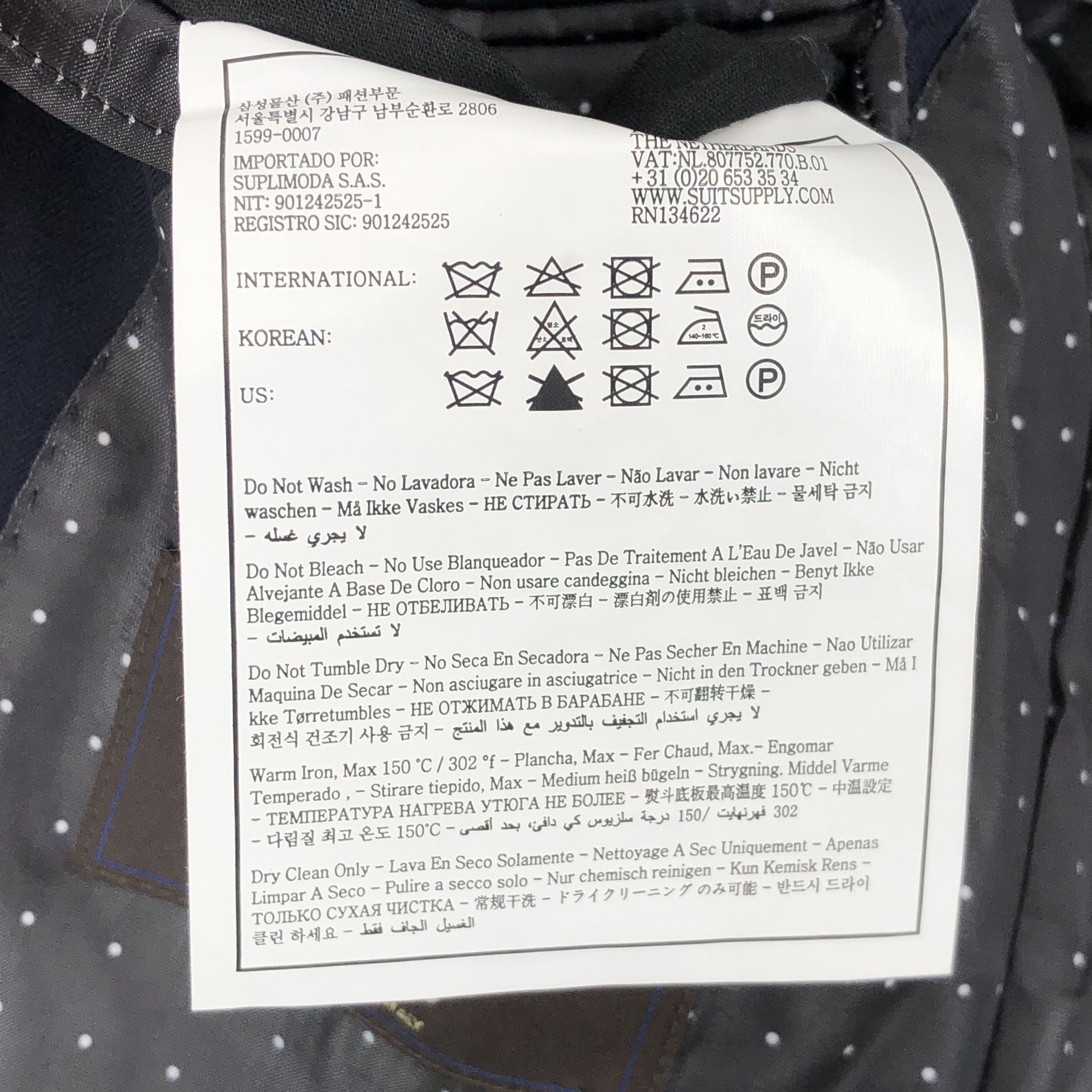 Suitsupply La Spalla Wool Blazer Size M (EU:98; UK:40; US:40L) Size 40L - 10 Thumbnail