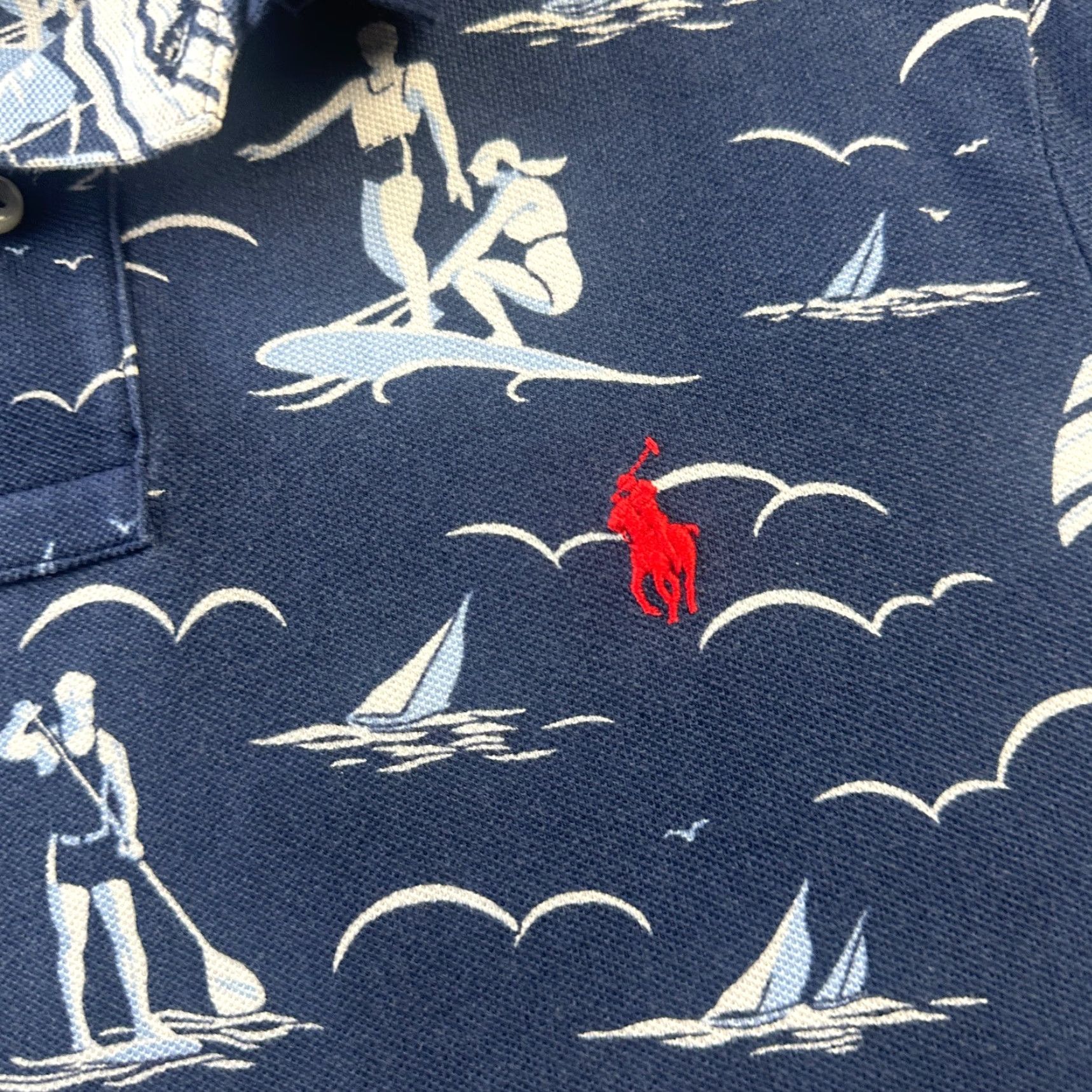 Polo Ralph Lauren Polo Ralph Lauren Shirt Mens Medium Blue Hawaiian All Over Print Pony Sailing Size US M / EU 48-50 / 2 - 4 Thumbnail