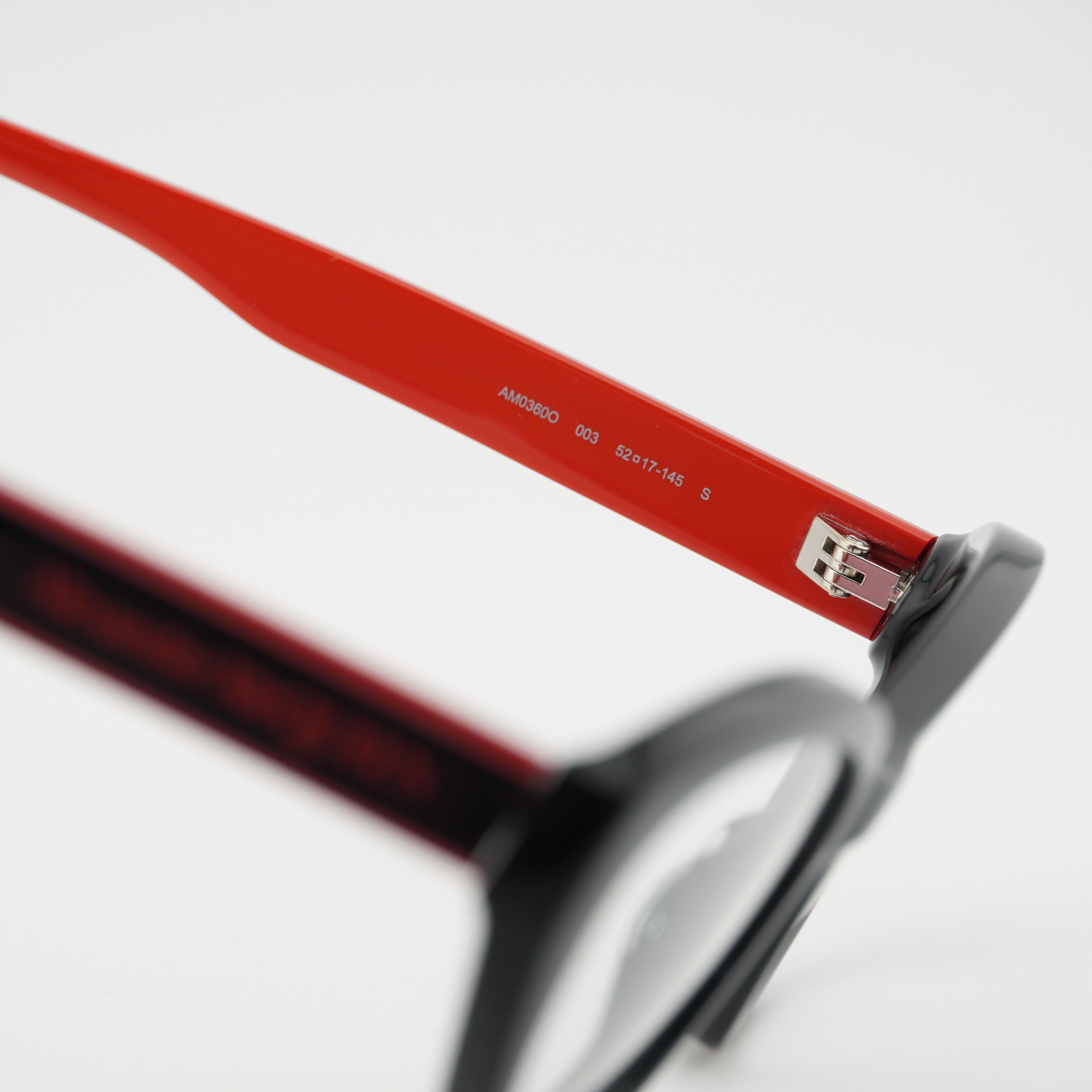 Alexander McQueen Alexander McQueen AM0360O 003 Eyeglasses Black/Red 52mm Size ONE SIZE - 6 Thumbnail