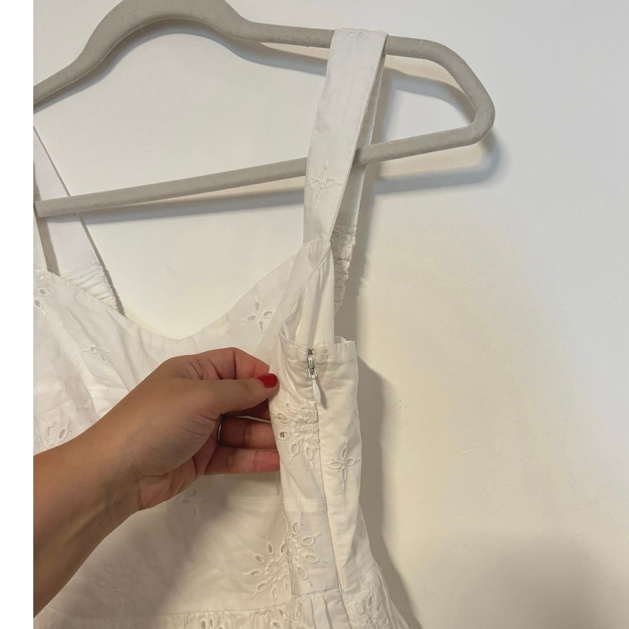 J.Crew NWT J.Crew Eyelet Midi Dress In White Size 4 Size S / US 4 / IT 40 - 7 Thumbnail