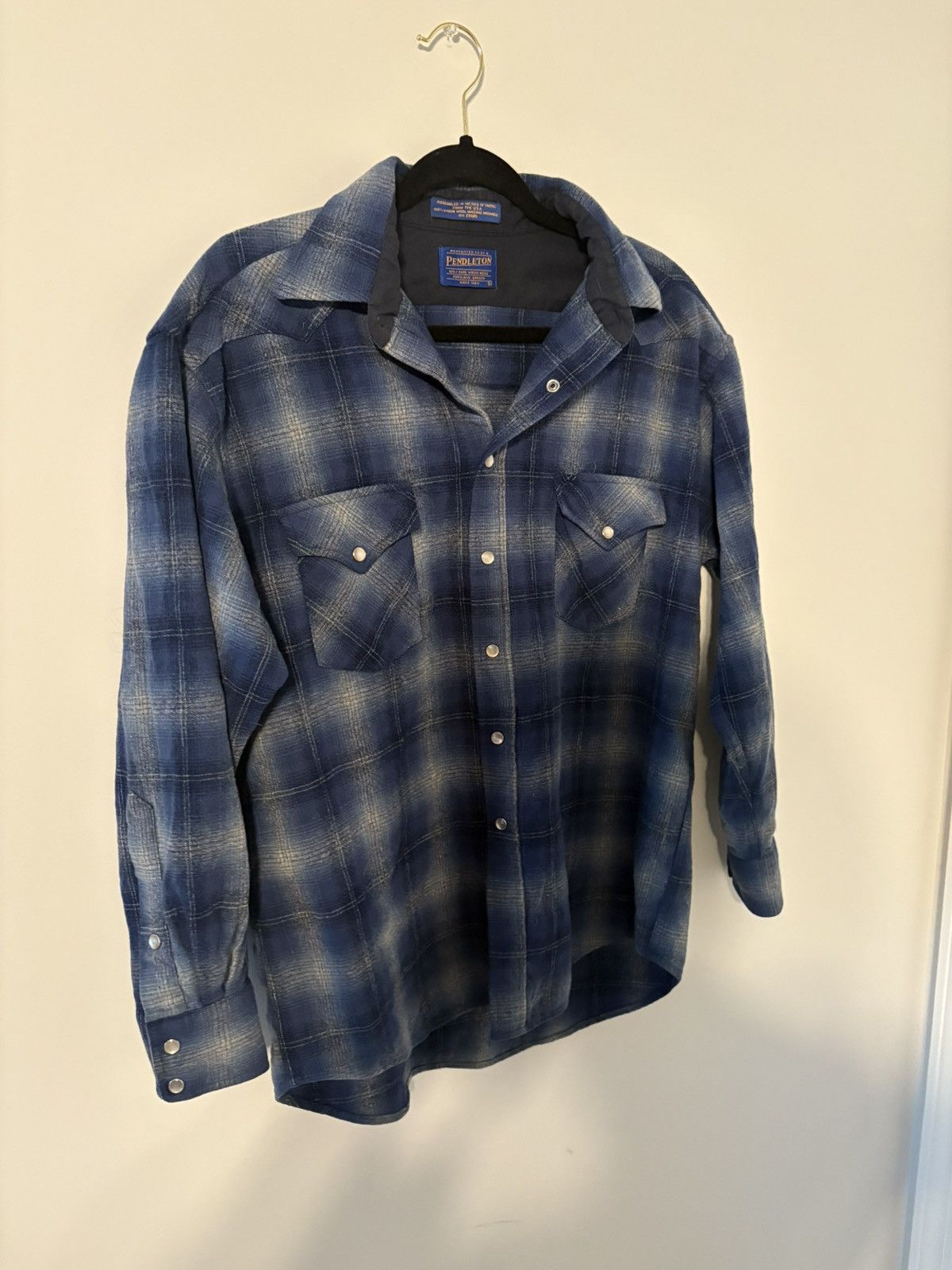 Pendleton × Vintage 1980s vintage Pendleton pearl snap western shirt. Size US L / EU 52-54 / 3 - 7 Thumbnail