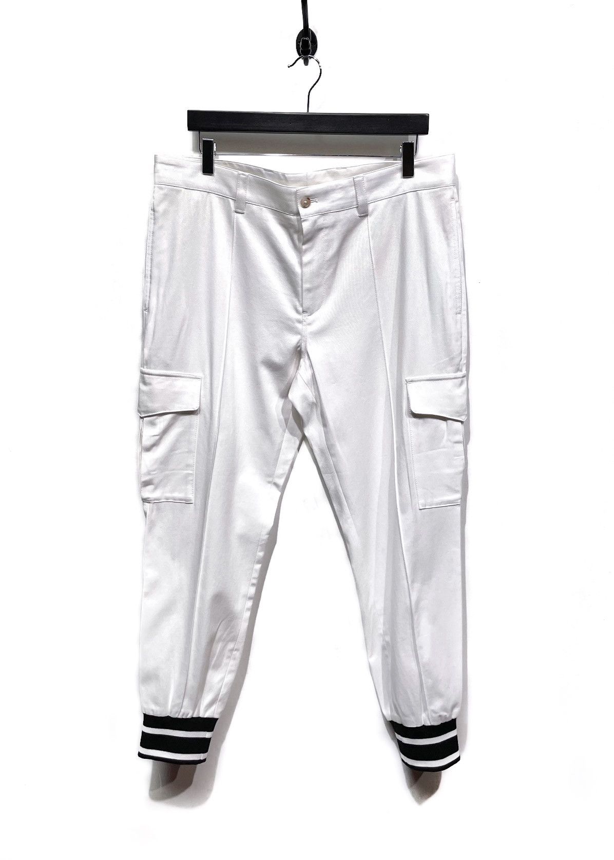 Dolce & Gabbana Dolce & Gabbana Ivory Cargo Jogger Contrast Cuffs Trouser Size US 34 / EU 50 - 1 Thumbnail