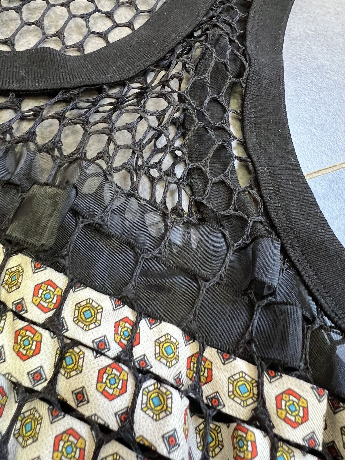 Jean Paul Gaultier Jean Paul Gaultier mesh geometric psychedelic print dress Size M / US 6-8 / IT 42-44 - 8 Thumbnail