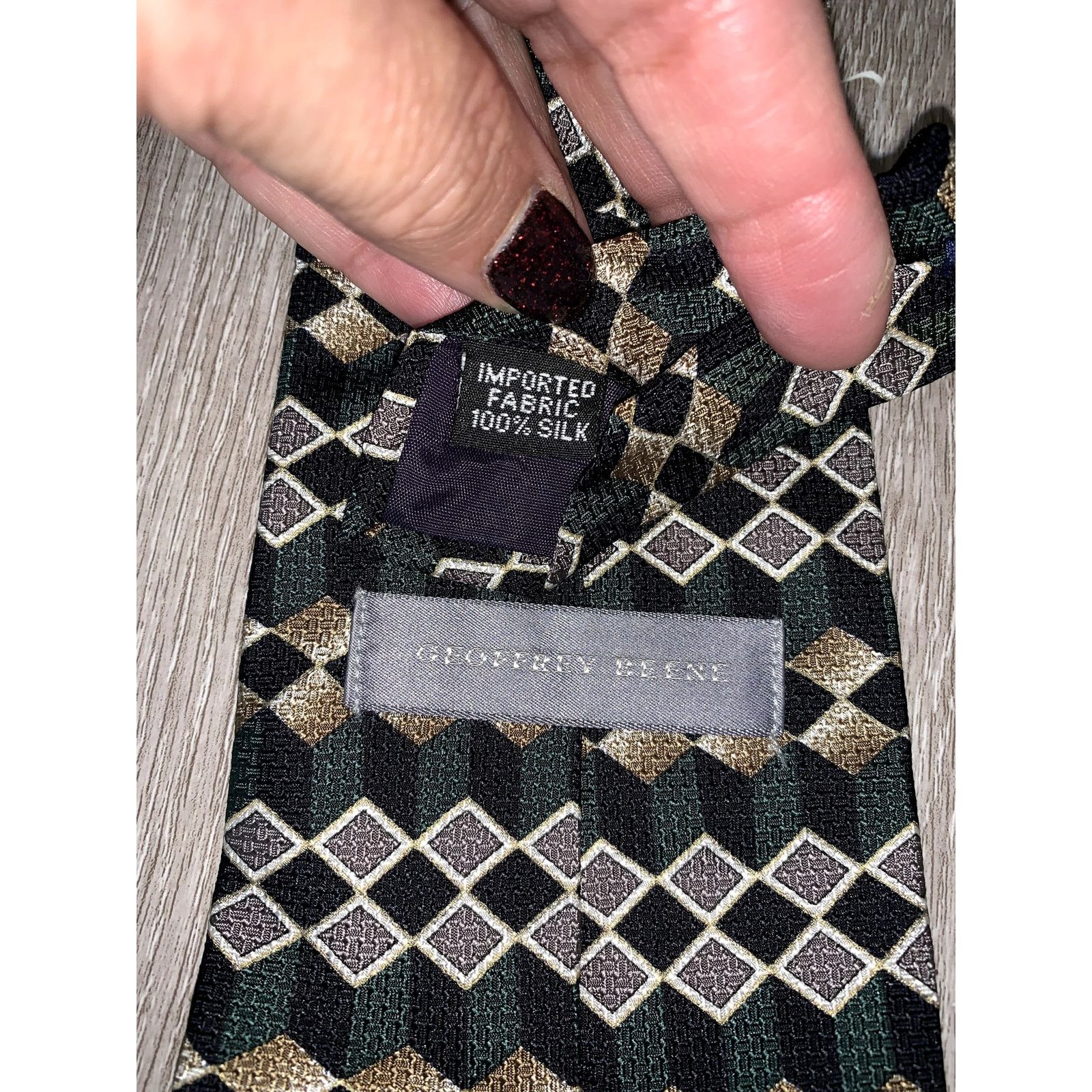 Geoffrey Beene Geoffrey Beene Men's Silk Tie Set of 3 Multicolor Geometric Size ONE SIZE - 6 Thumbnail
