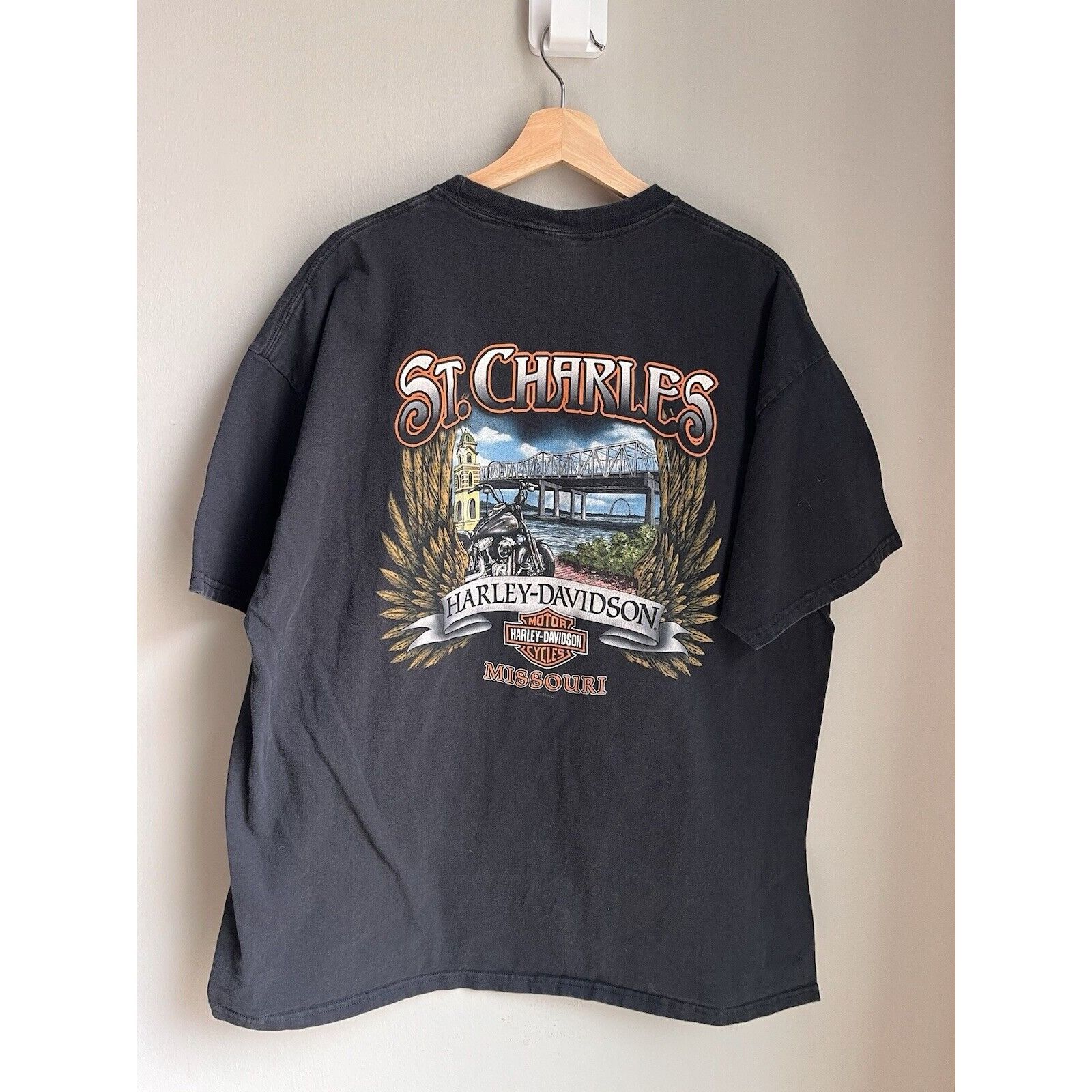 Harley Davidson VINTAGE STYLE HARLEY DAVIDSON MOTORS MISSOURI TEE MENS 2XL Size US XXL / EU 58 / 5 - 3 Thumbnail