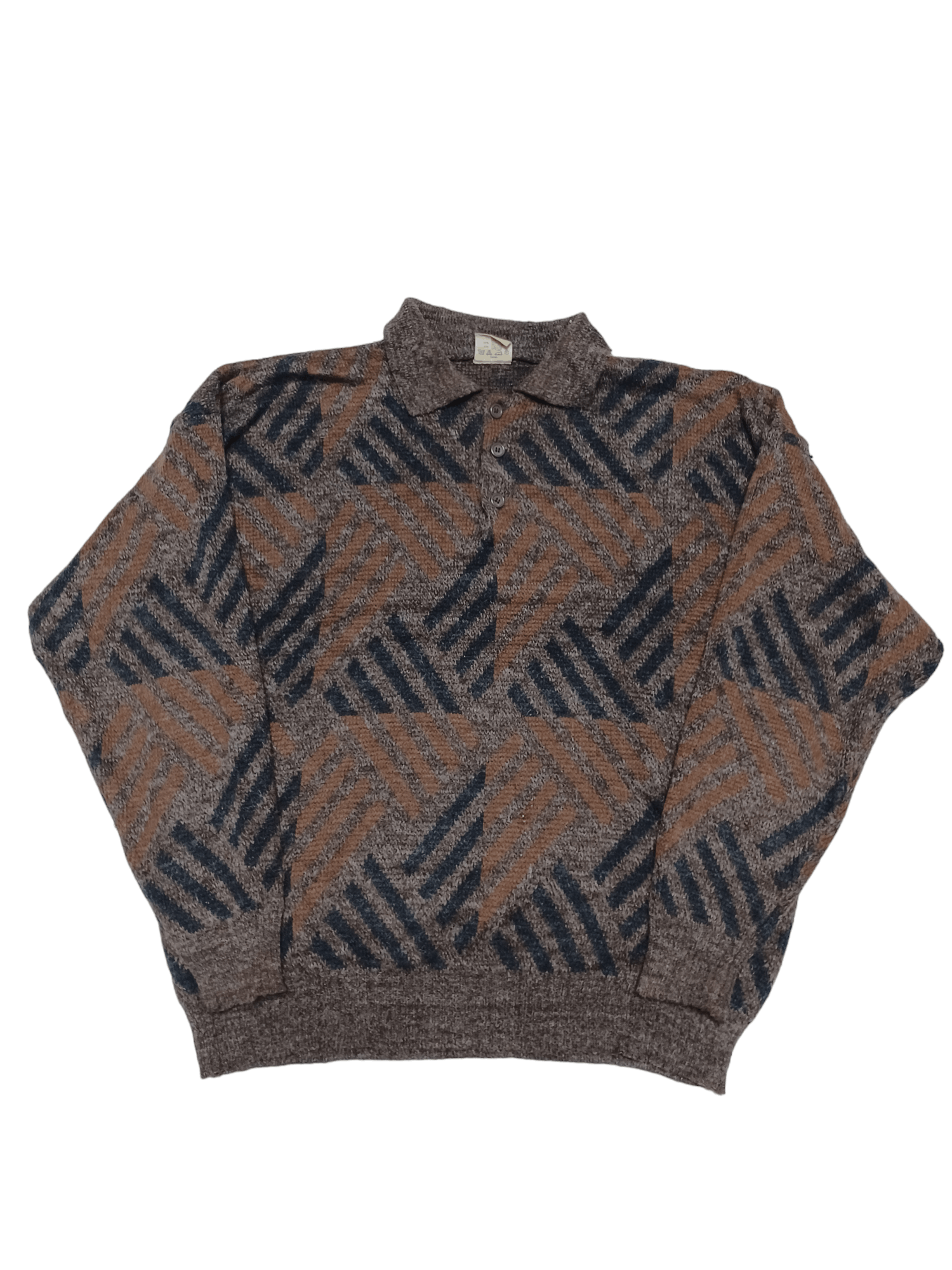 Other MADE IN ITALY VINTAGE WOOL QUATER SWEATER 1/4 OLDMONEY Size US XL / EU 56 / 4 - 1 Thumbnail