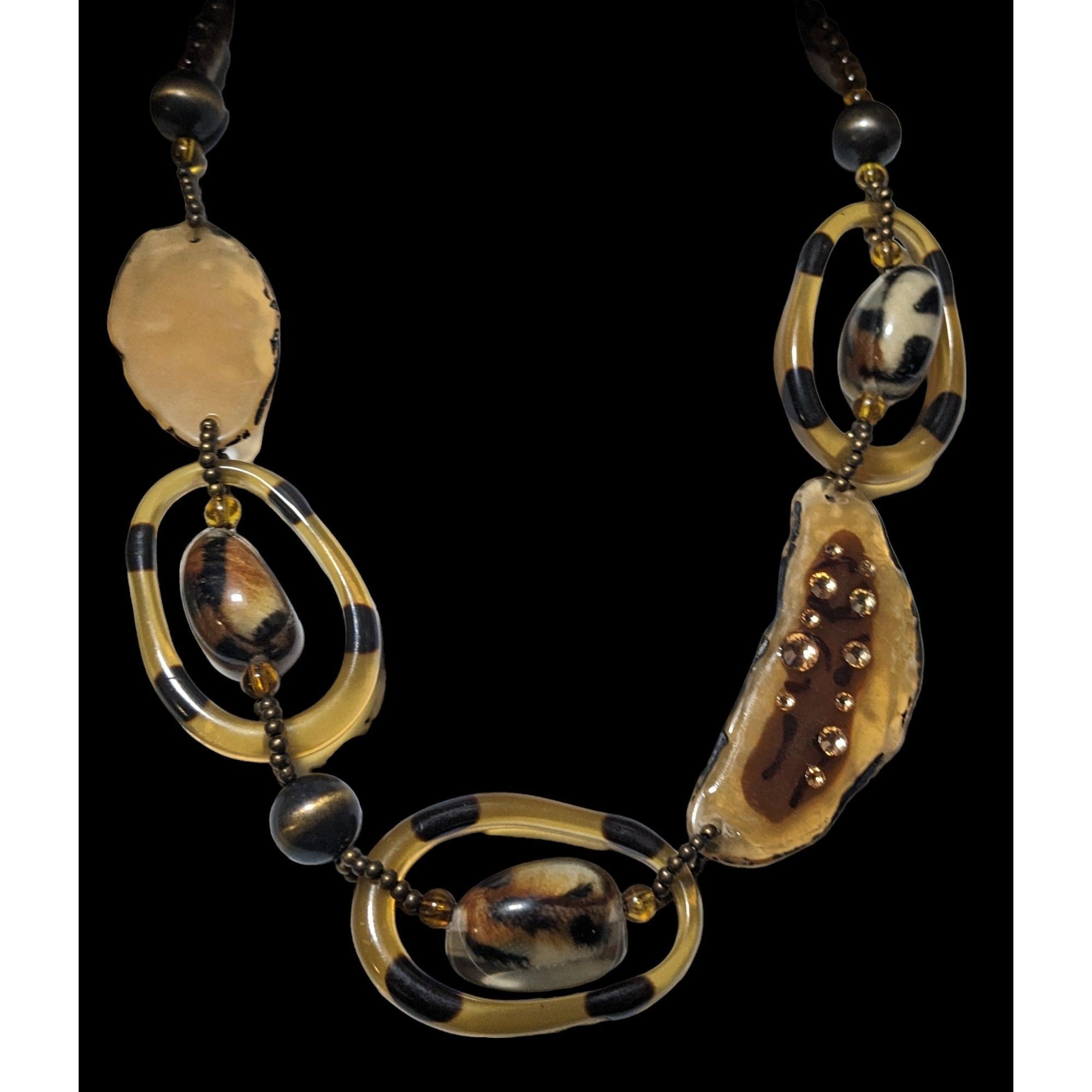 Other Abstract Retro Tortoise Asymmetrical Necklace Size ONE SIZE - 2 Thumbnail