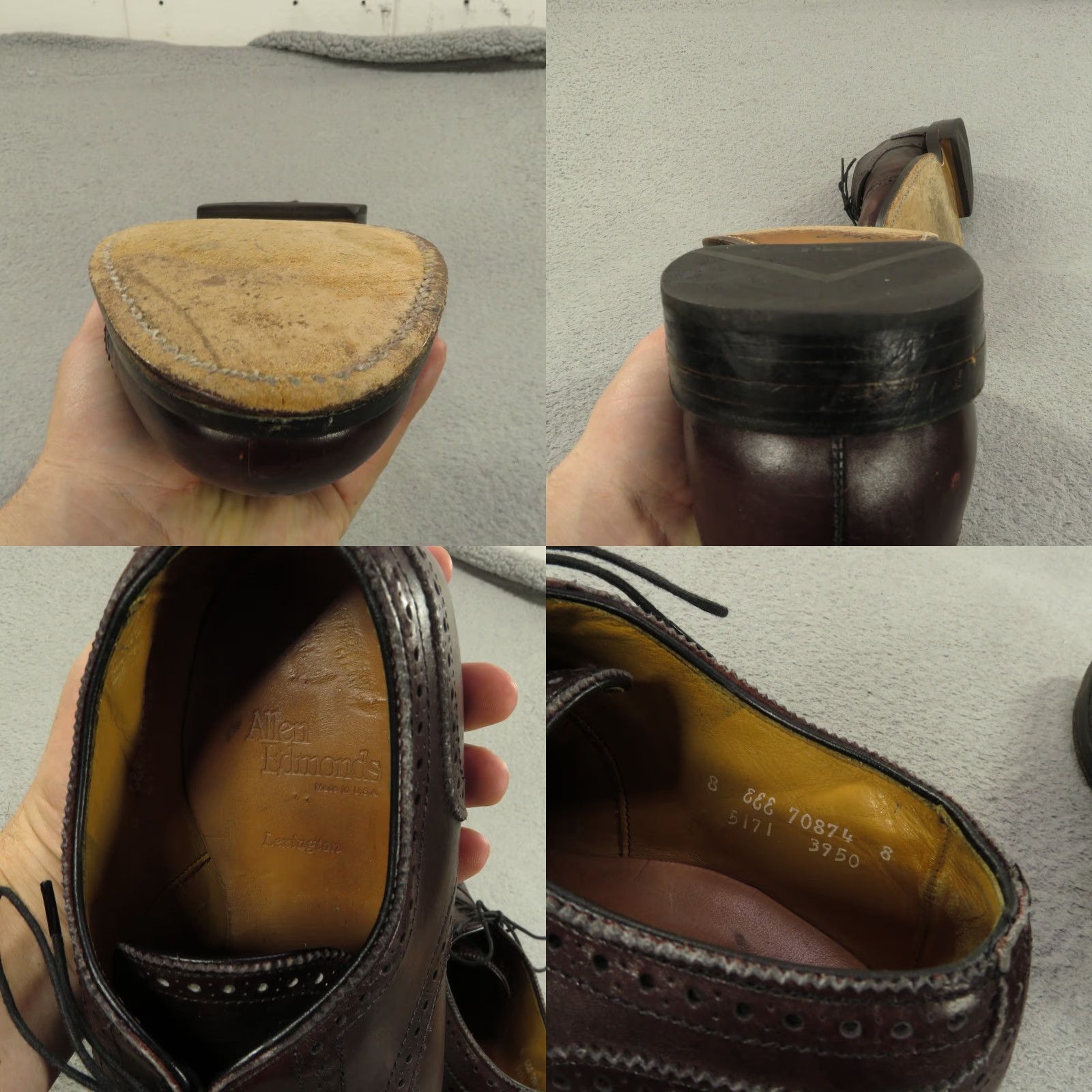 Allen Edmonds Allen Edmonds Shoes Men 8 EEE Oxblood Lexington Derby Cap Toe Oxford Dress Shoe Size ONE SIZE - 9 Thumbnail
