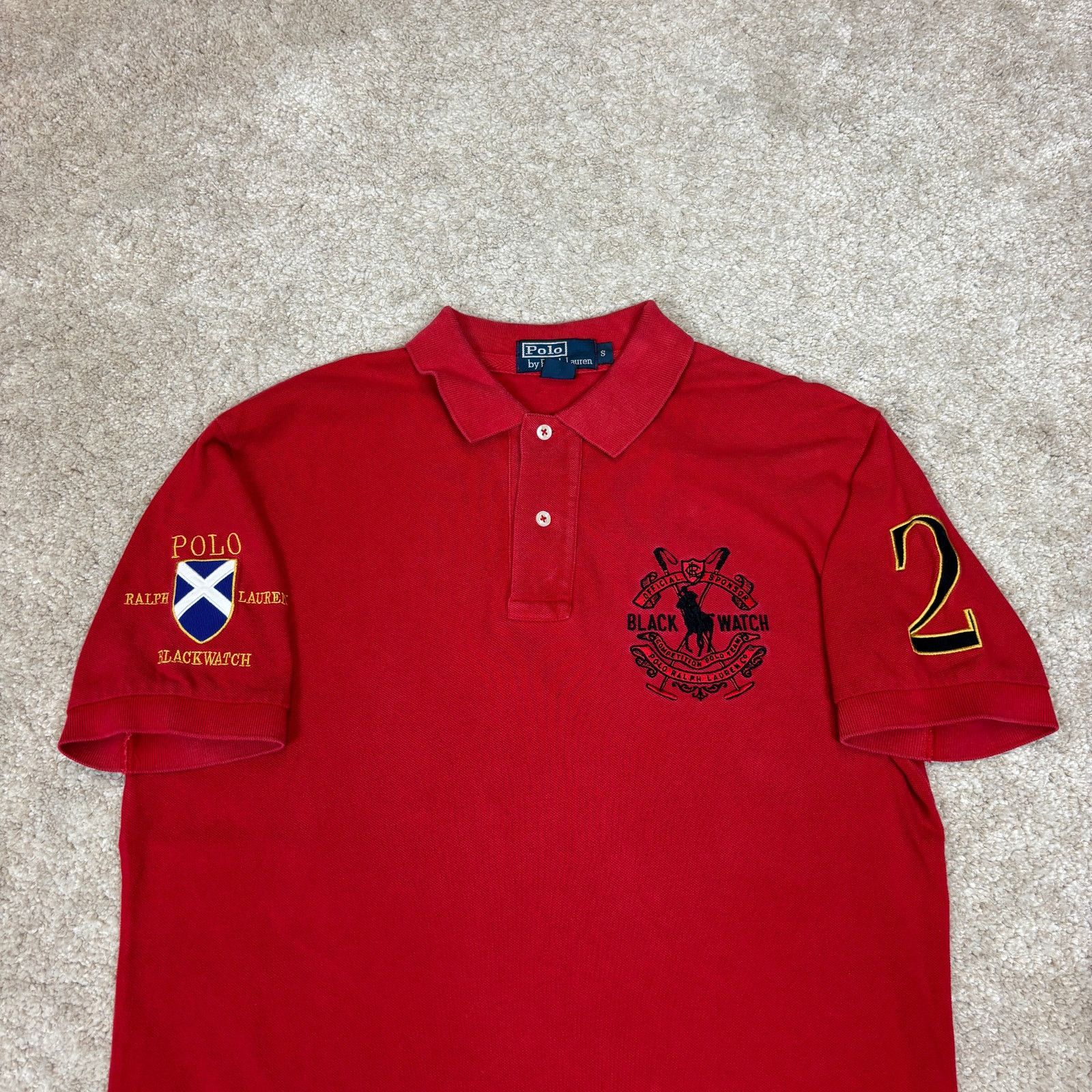 Polo Ralph Lauren Vintage Polo Ralph Lauren Blackwatch Crest Polo Shirt Mens S Size US S / EU 44-46 / 1 - 2 Thumbnail