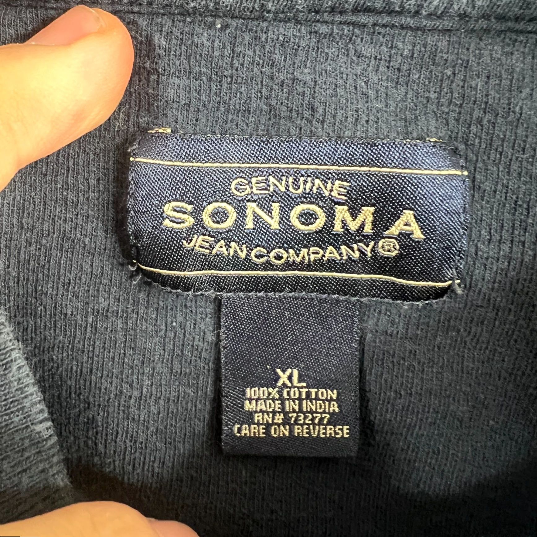 Vintage VTG Sonoma Pullover Sweater Mens XL Blue Striped Knit V-Neck Long Sleeve Casua l All Seasons 90s Classic Vintage Size US XL / EU 56 / 4 - 3 Thumbnail