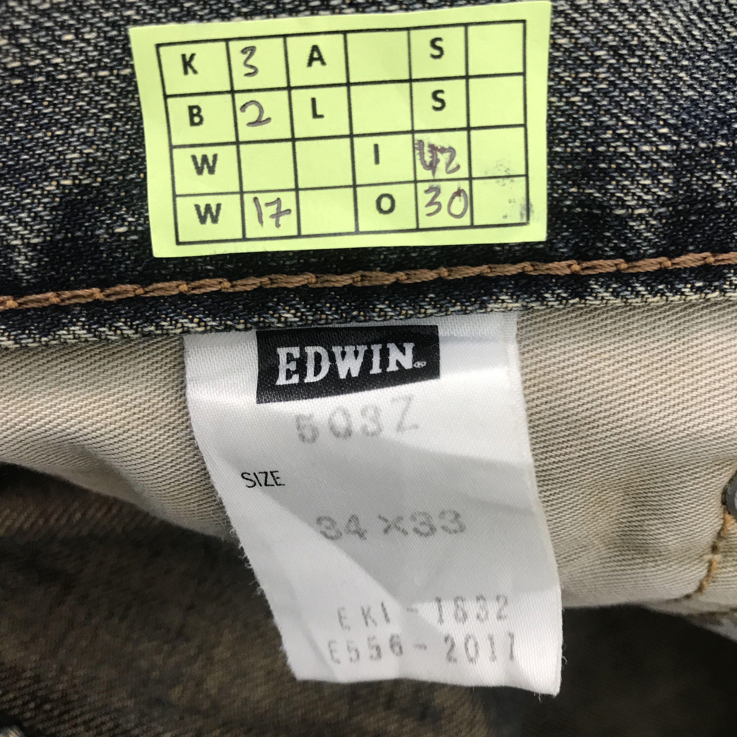 Edwin × Vintage Rusty Denim Edwin 503 Premium Distressed pants Size US 34 / EU 50 - 13 Thumbnail