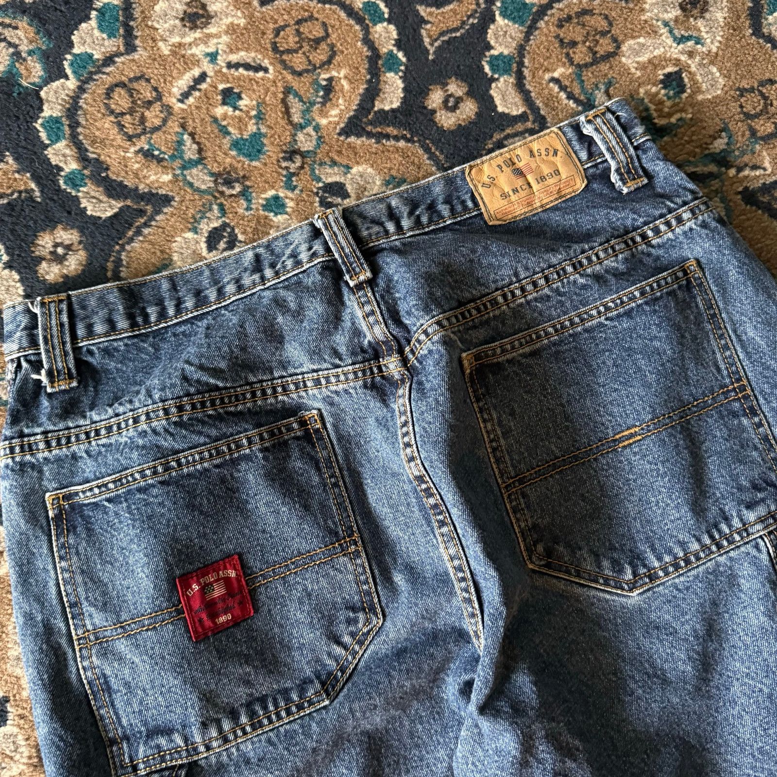 U.S. Polo Assn. Vintage Y2K 2000’s US Polo Assn. Baggy Carpenter jorts Sz 36 Size US 36 / EU 52 - 2 Thumbnail