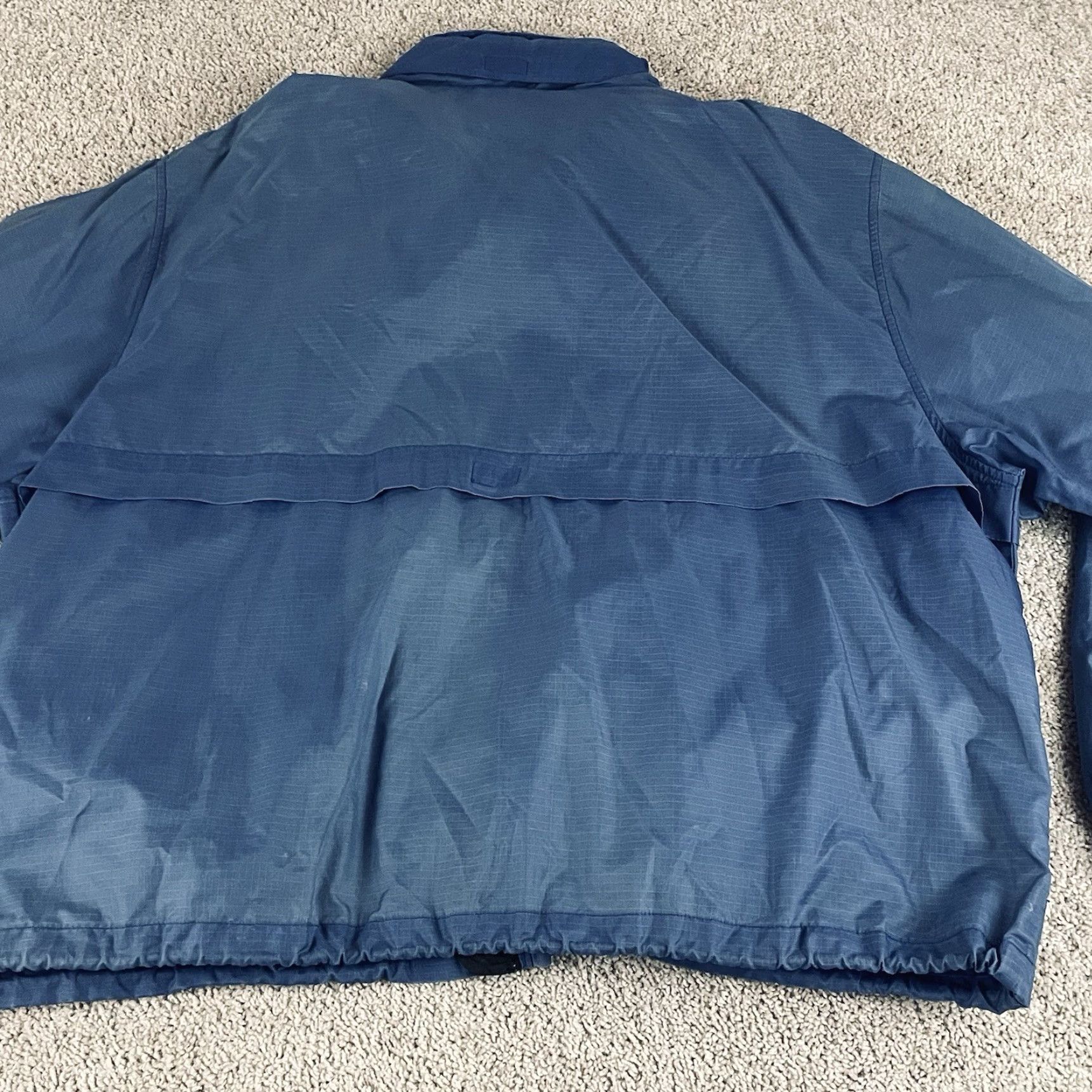 Eddie Bauer Eddie Bauer Jacket Mens 2XL Ebtek Windbreaker Hooded Pockets Zip Zip Pocket Blue E118 Size US XXL / EU 58 / 5 - 2 Thumbnail