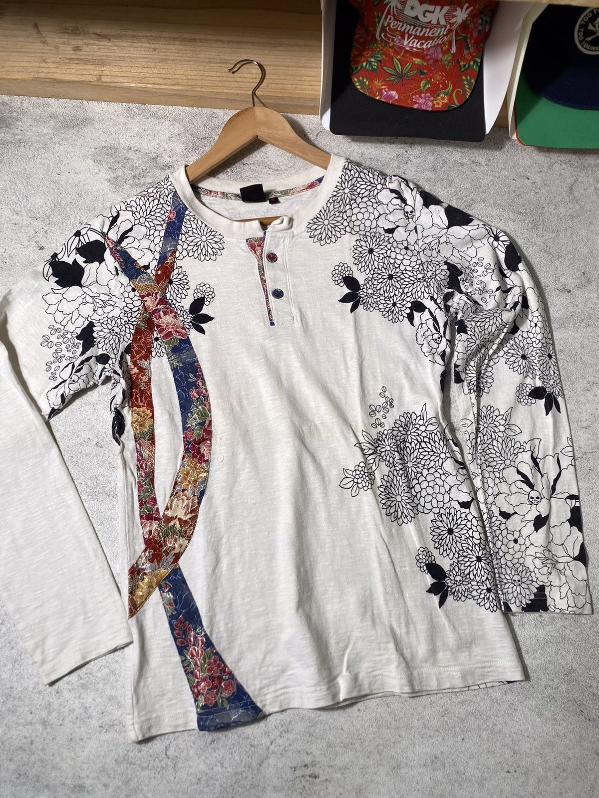 Japanese Brand Japanese Long Sleeve Sukajan Skull Flower Size US M / EU 48-50 / 2 - 2 Thumbnail