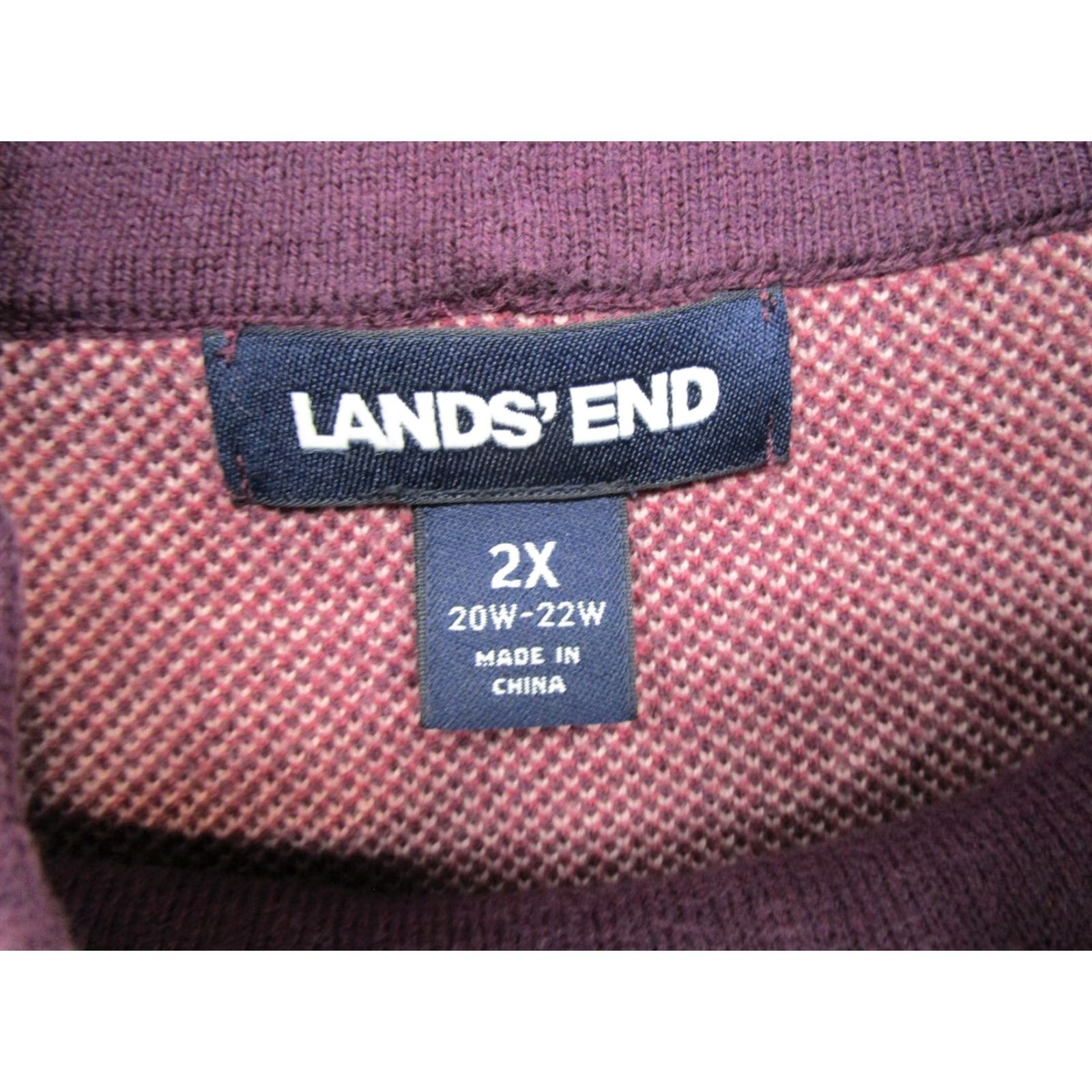Lands' End Lands' End Purple Plaid Mock Neck Stretch Cotton Blend Sweater Plus Size 2X Women Pullover Size XXL / US 16-18 / IT 52-54 - 2 Thumbnail