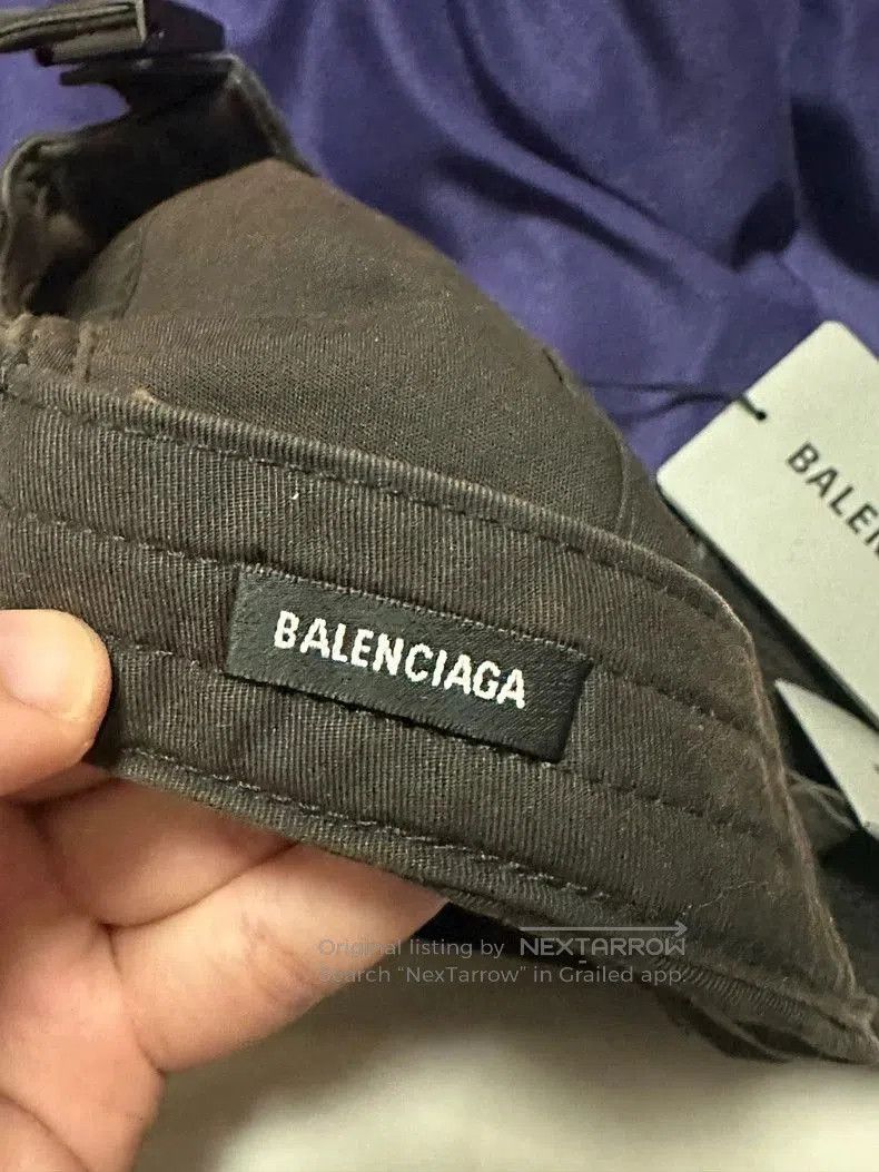 Balenciaga Balenciaga Sporty B Cap Distressed Baseball Hat. Size ONE SIZE - 2 Thumbnail