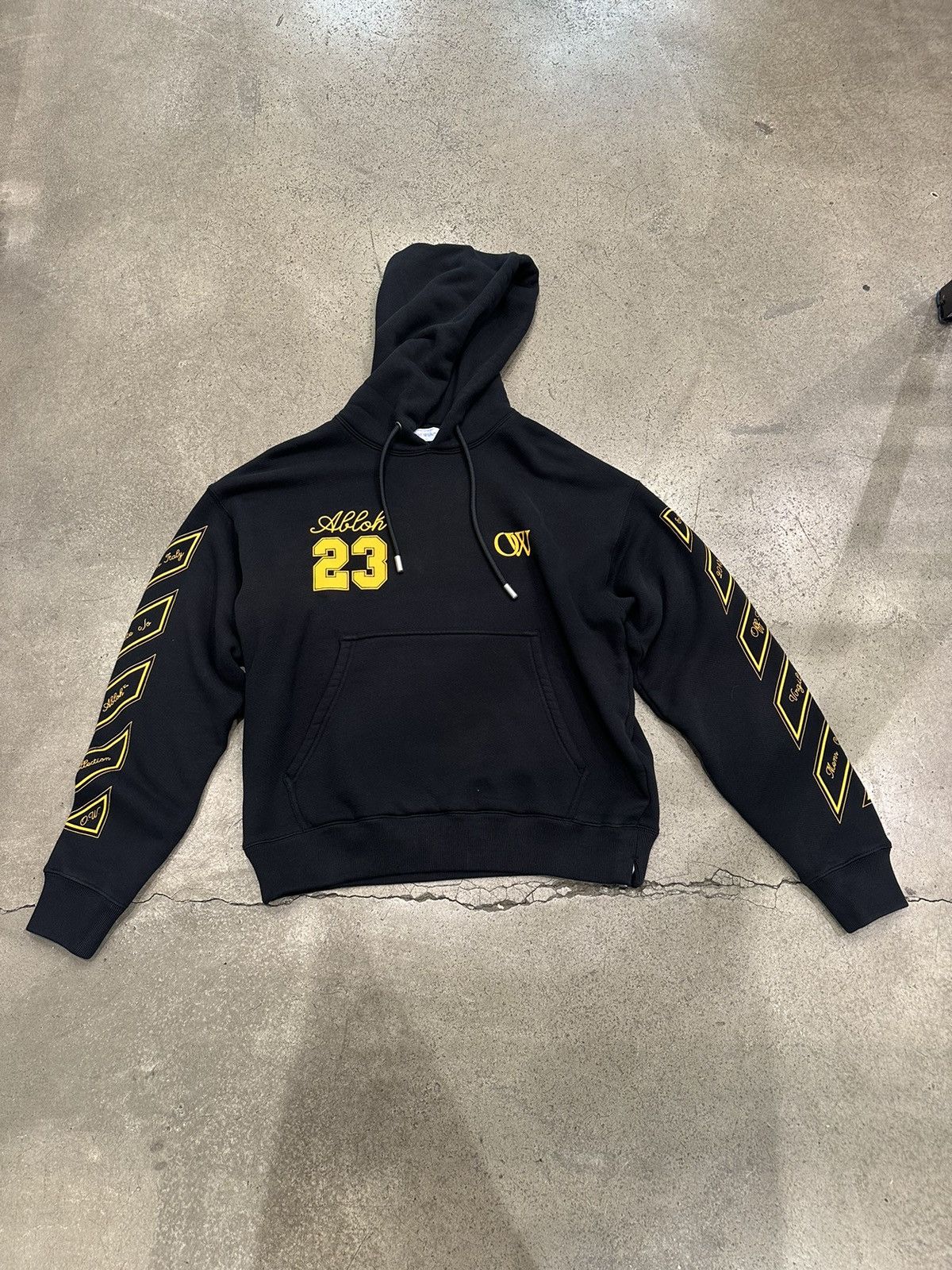 image of Off White Off-White - 23 Skate Hoodie Black, Men's (Size Small)