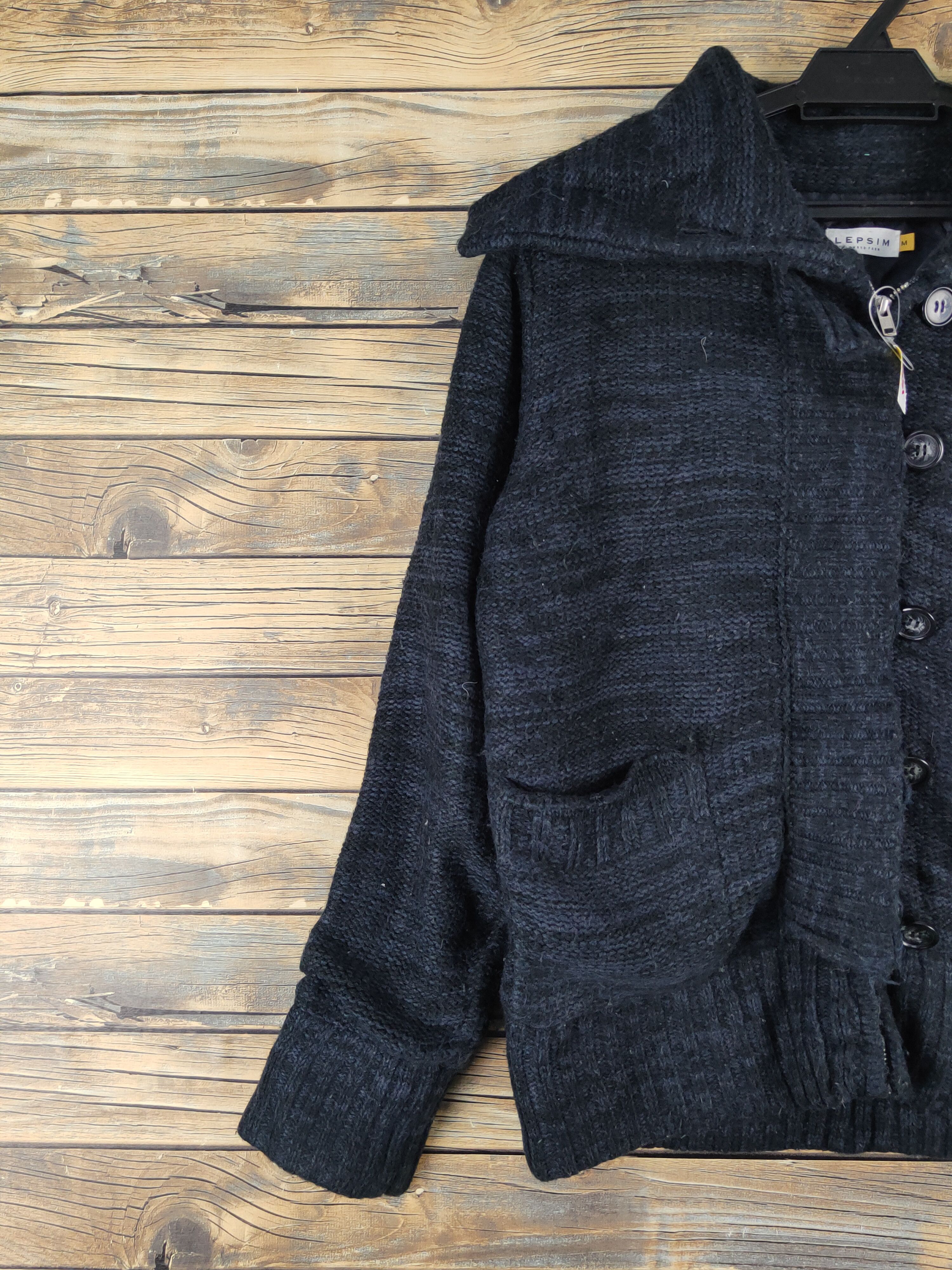 Homespun Knitwear × Japanese Brand Lepsim-Lowrys Farm Black Knitwear Sweaters #1251 Size M / US 6-8 / IT 42-44 - 3 Thumbnail