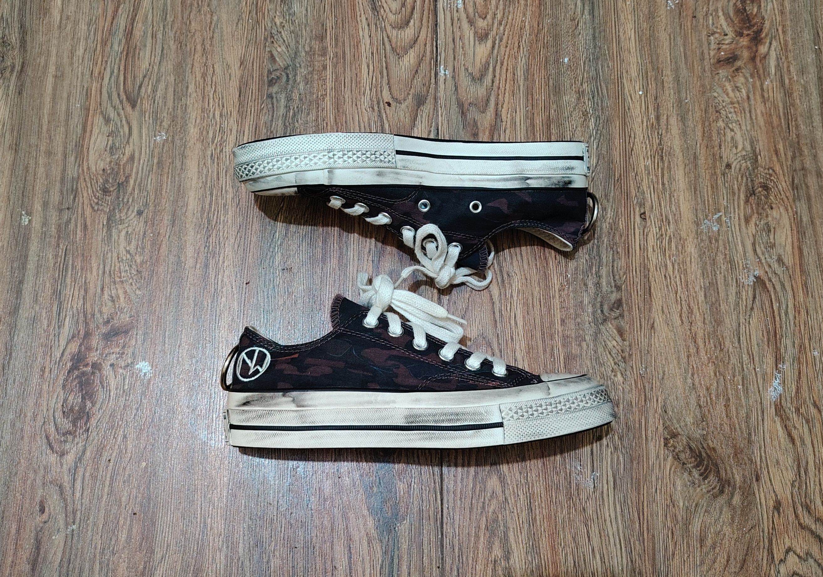 Converse × Undercover UNDERCOVER - CONVERSE - Purple Camo Print Sneakers Size US 5 / EU 37 - 4 Thumbnail