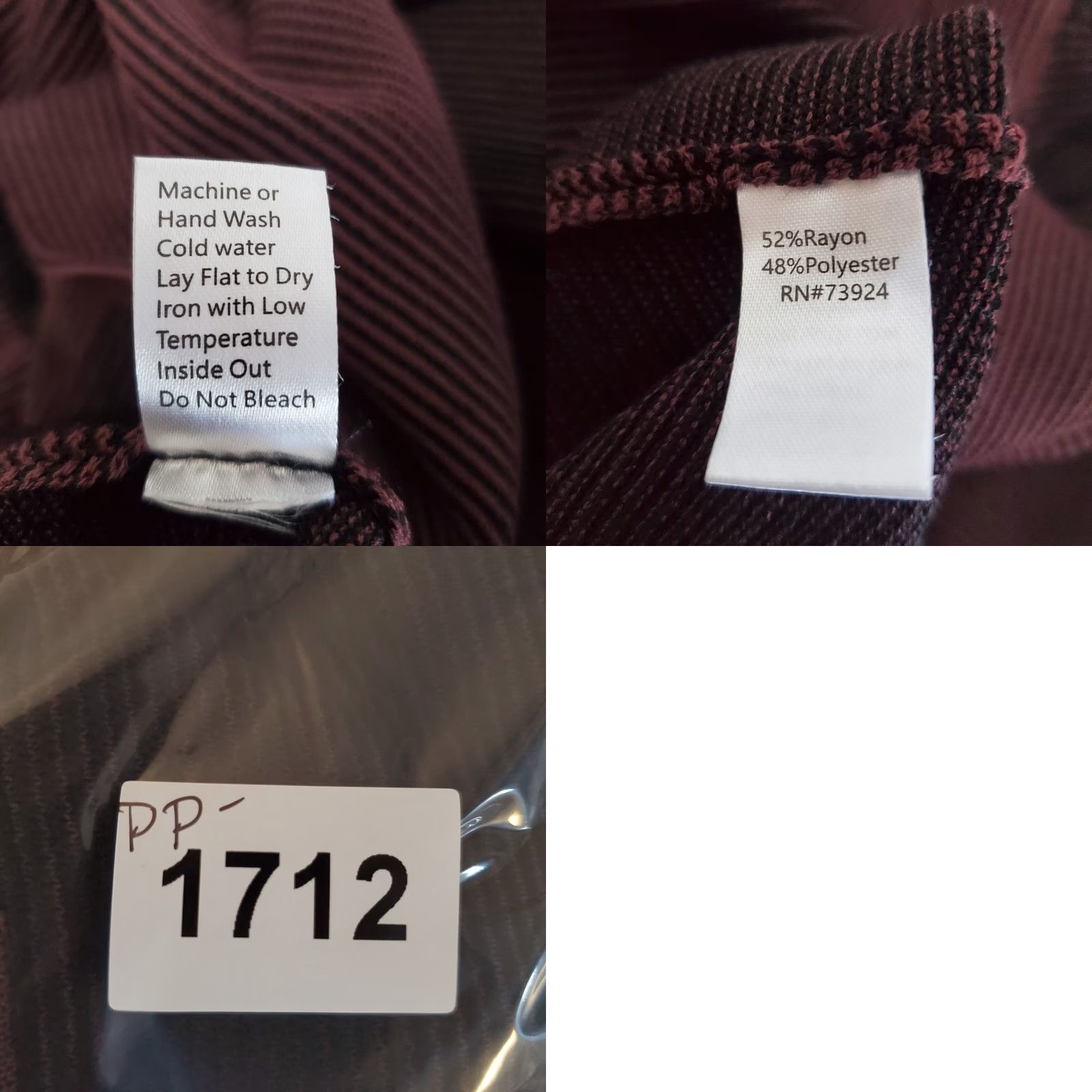 Vintage VINTAGE Ming Wang Tunic Top Women S/M Burgundy Stripe Oversized Cowl Neck Lagenlook Size M / US 6-8 / IT 42-44 - 8 Thumbnail