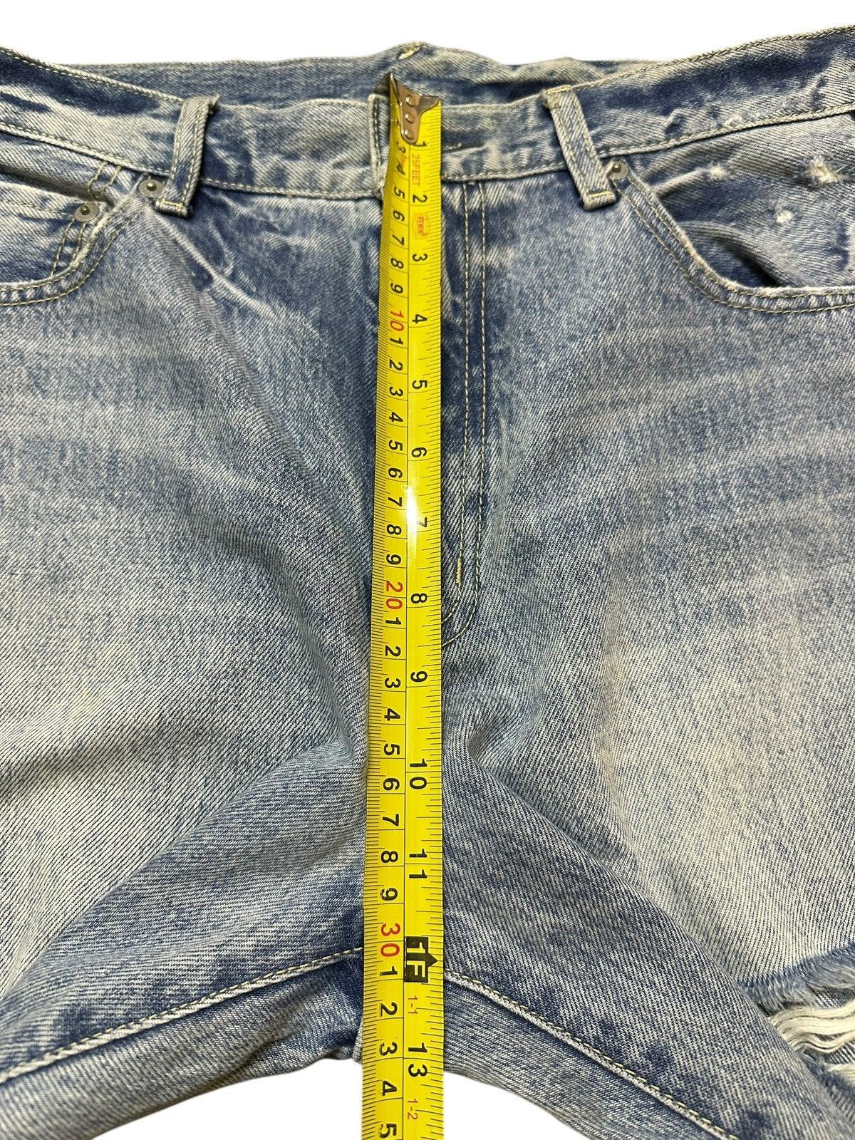 semanticdesign Vintage Japanese Brand Faded Wash Distress Baggy Jeans Size US 31 - 14 Thumbnail