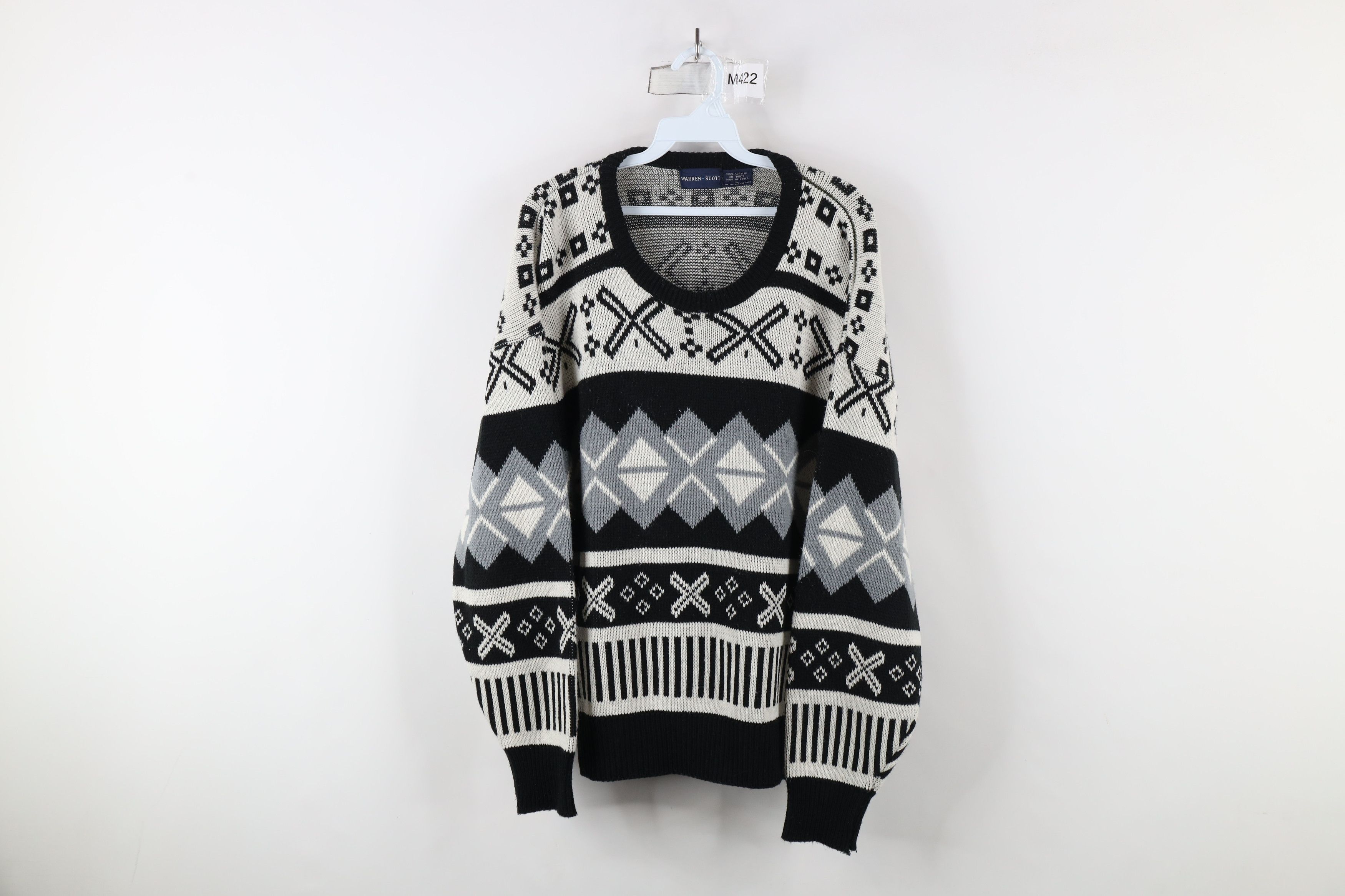 Vintage Vintage 90s Coogi Style Fair Isle Geometric Knit Sweater Size US L / EU 52-54 / 3 - 1 Thumbnail