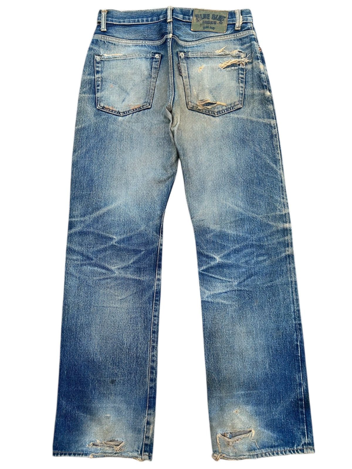 Kapital Thrashed Vintage Blue Blue Indigo Selvedge Denim Jeans Size US 32 / EU 48 - 1 Thumbnail