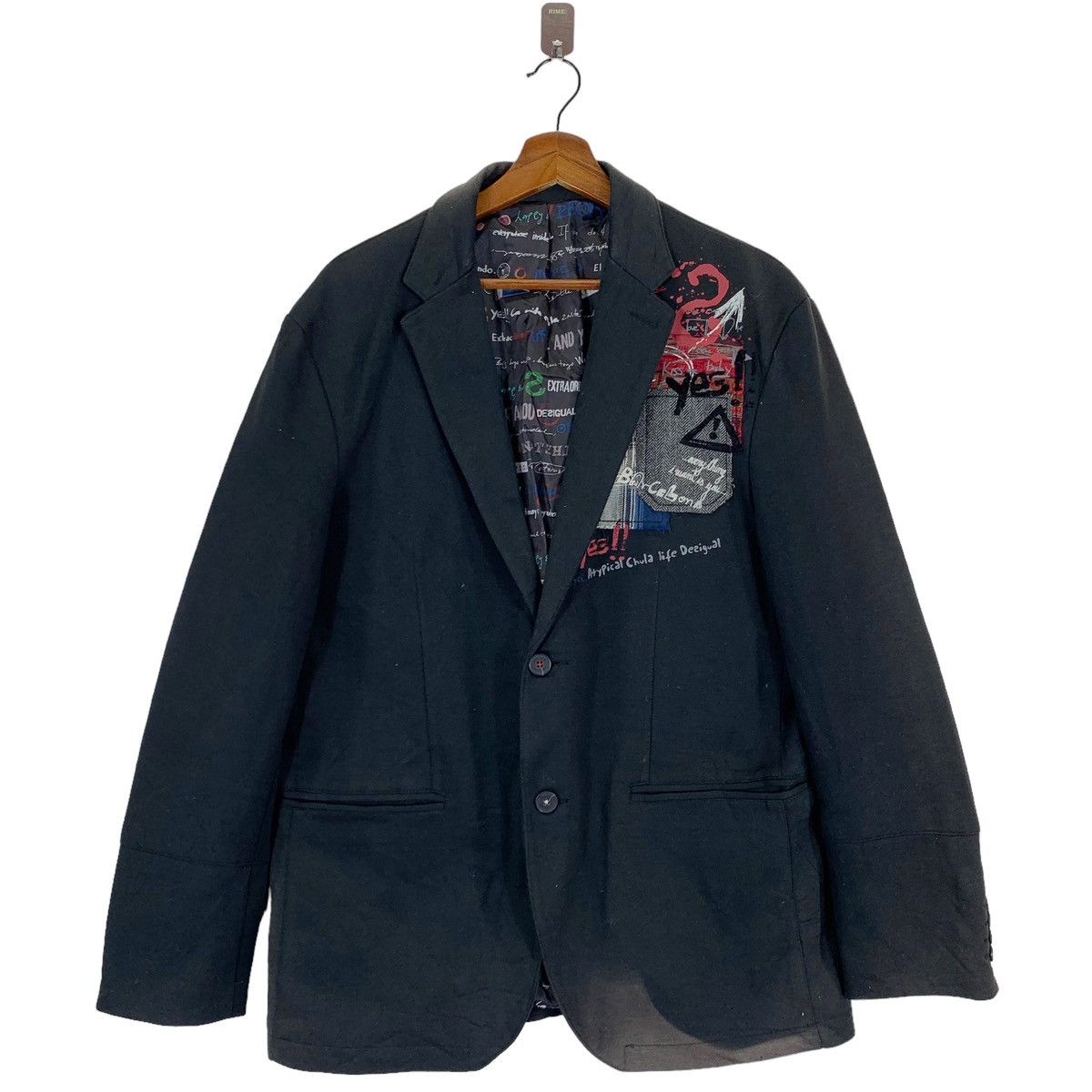 Designer × Desigual VINTAGE DESIGNER DESIGUAL PUNK GOTHIC COAT Size US L / EU 52-54 / 3 - 1 Thumbnail