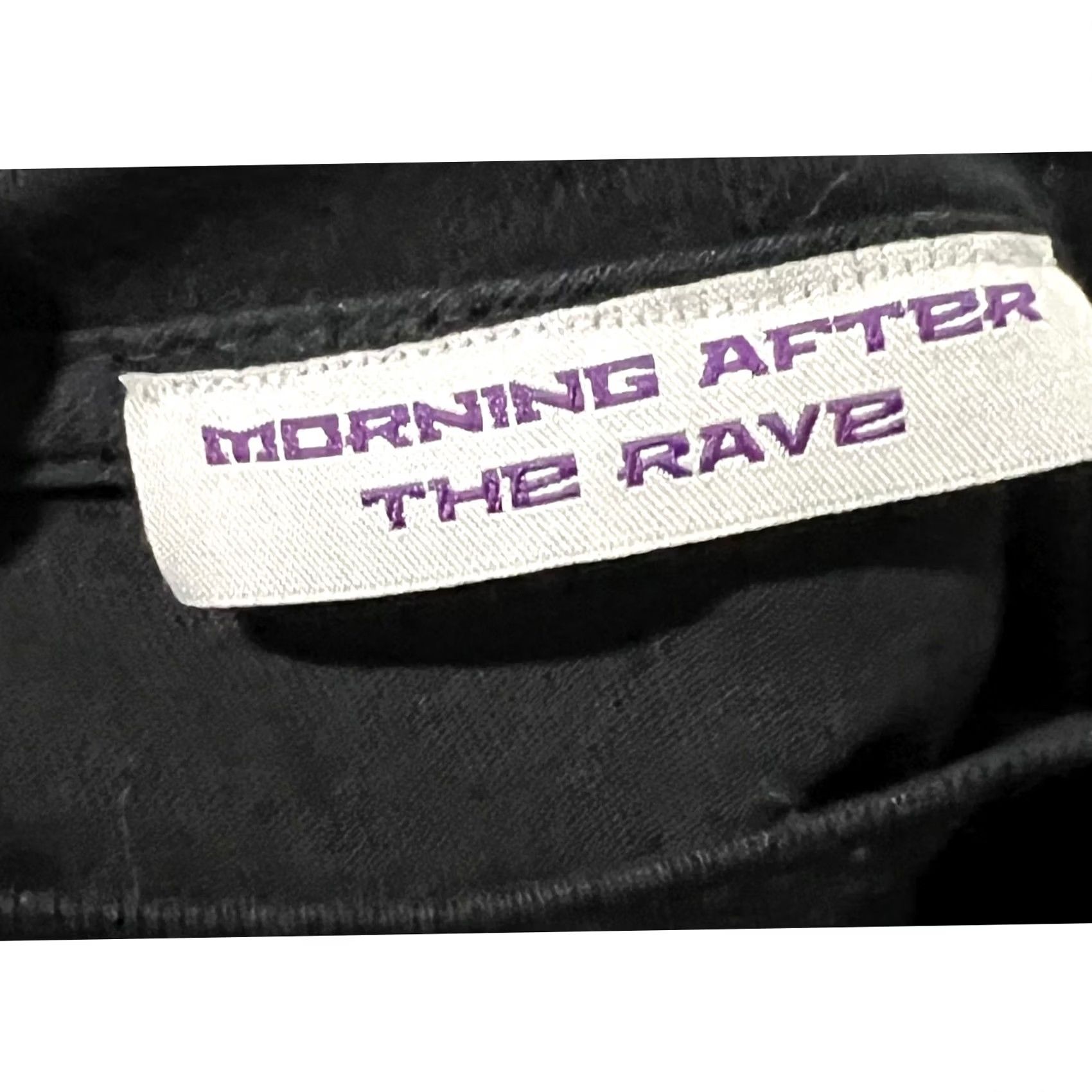 Vintage Morning After The Rave T-Shirt Long Sleeve Black w/ Blue Smiley Face Adult Large Size US L / EU 52-54 / 3 - 4 Thumbnail