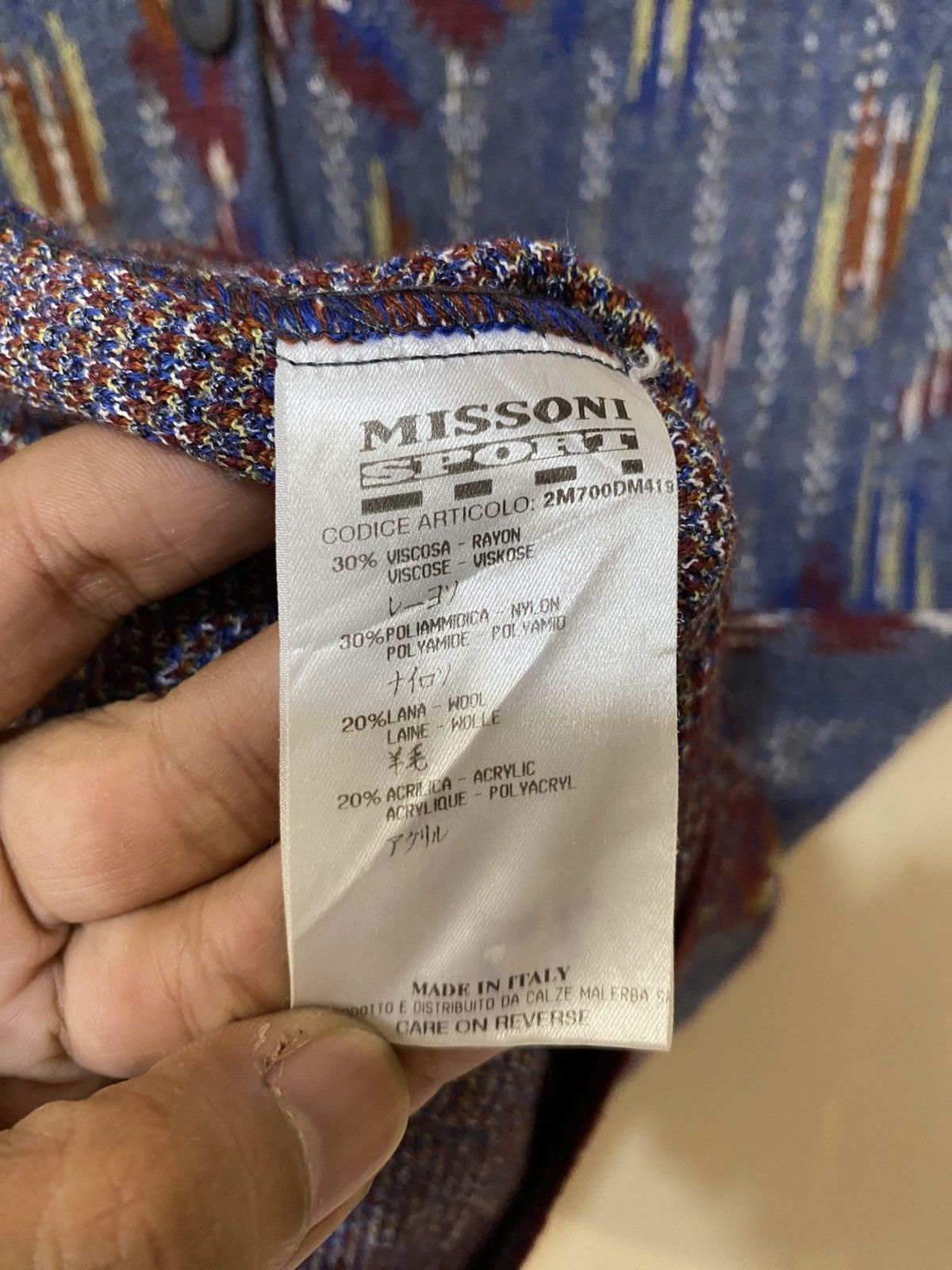 Missoni 90s Vintage Missoni Pattern Knit Vest Size US M / EU 48-50 / 2 - 7 Thumbnail