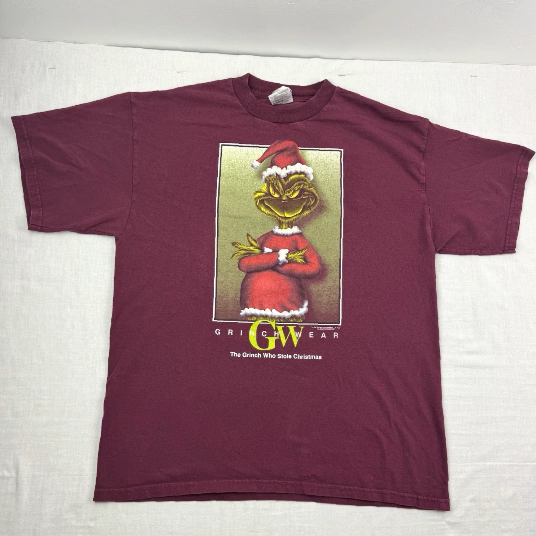 Vintage VINTAGE Dr Seuss Grinch Wear Christmas T Shirt Adult XL Red 90s Cartoon Christmas Mens Shirt Size US XL / EU 56 / 4 - 2 Thumbnail