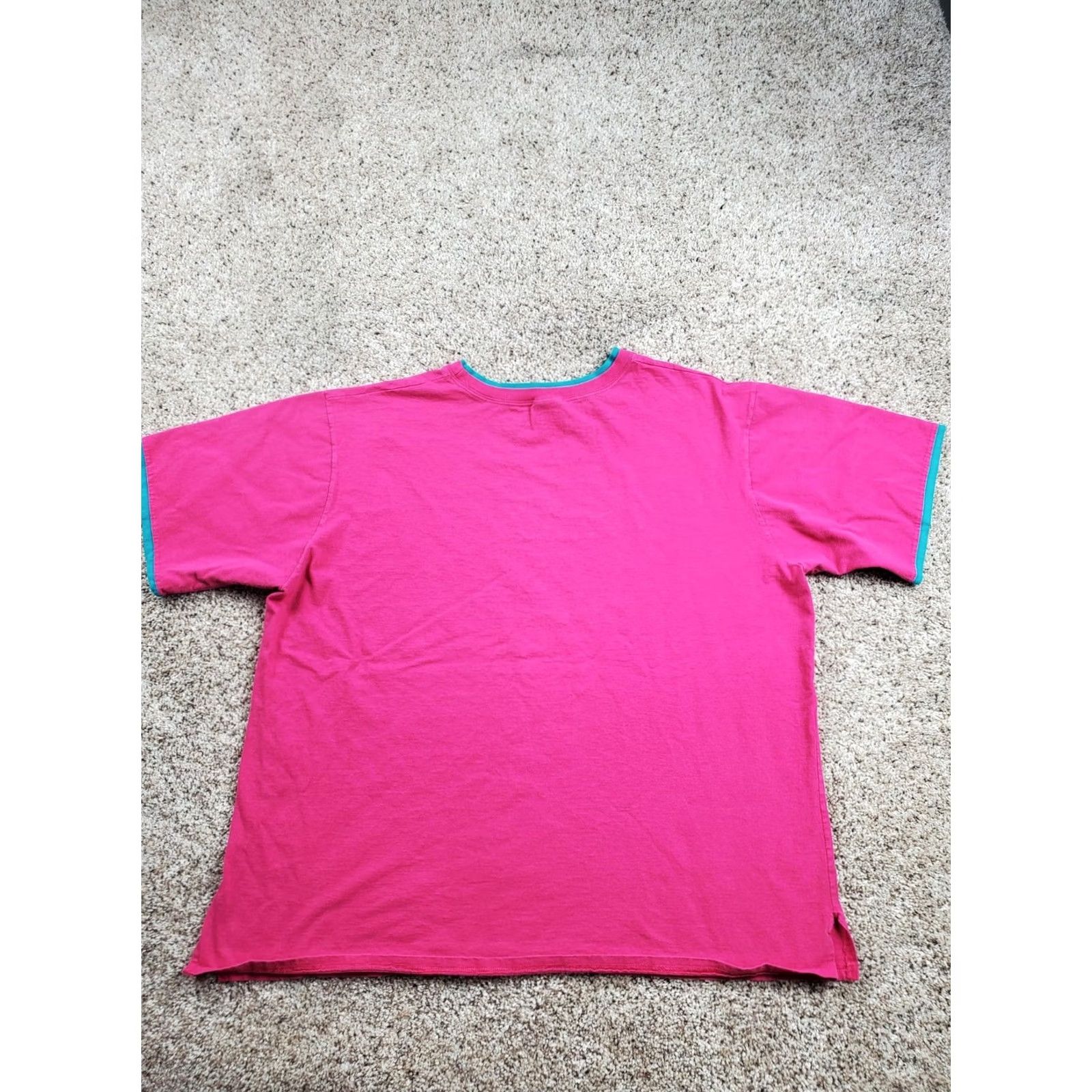 Hanes Hanes Her Way T Shirt 2XL Womens Pink Short Sleeve Cotton Crew Neck 90s Vintage Hanes Pink 2XL Womens 90s Shirt Size XXL / US 16-18 / IT 52-54 - 5 Thumbnail