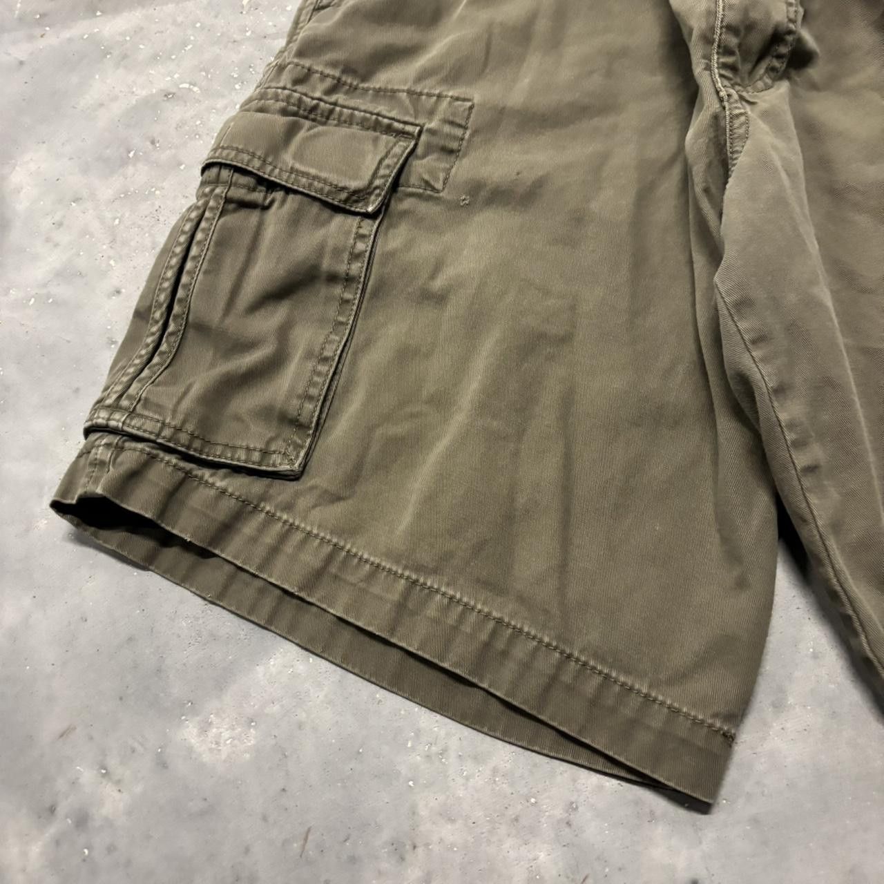 Japanese Brand × Vintage Crazy Vintage Y2K/2000s Grunge Khaki Skater Style Cargo Shorts! Size US 38 / EU 54 - 3 Thumbnail