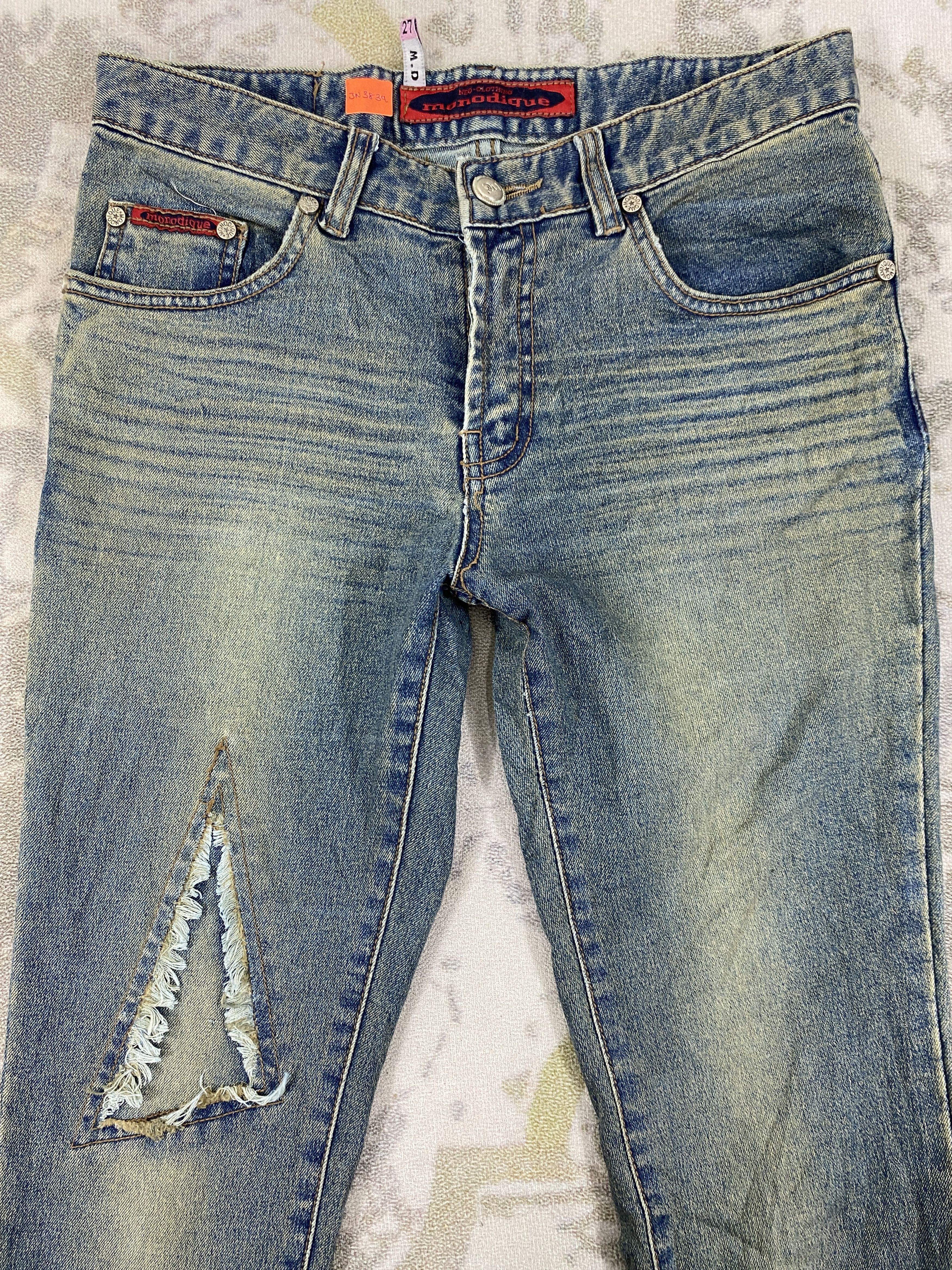 Japanese Brand Japanese Brand Distressed Blue Jeans 28x33 Denim- JN3839 Size 28" / US 6 / IT 42 - 3 Thumbnail