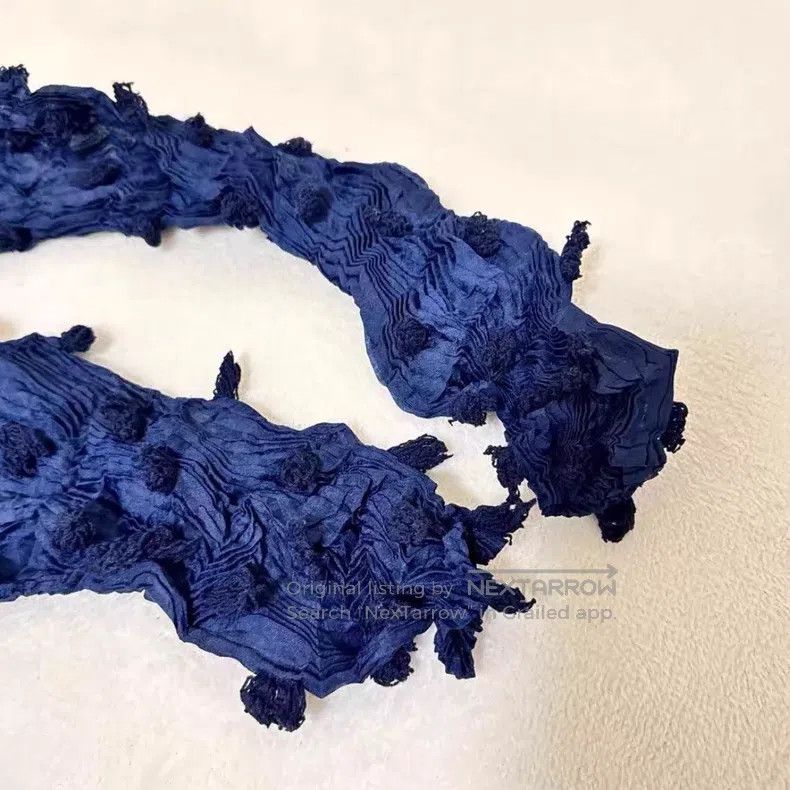 Issey Miyake Issey Miyake Ruffle Blue Pom Pom Turtleneck Long Sleeve Size M / US 6-8 / IT 42-44 - 5 Thumbnail