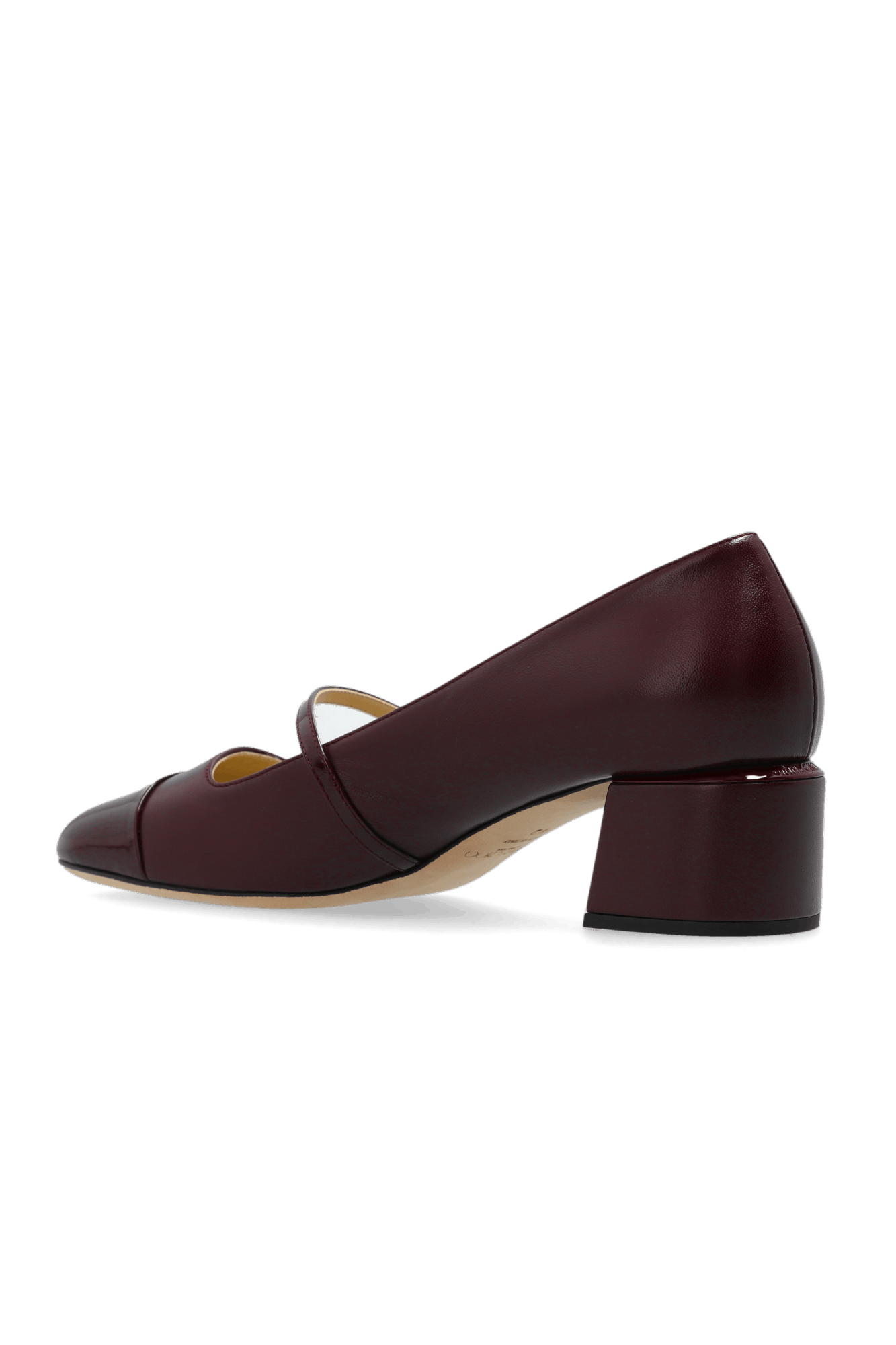 Jimmy Choo o1s22i1n1024 Mary Jane Style Pumps in Burgandy Size US 7 / IT 37 - 4 Thumbnail