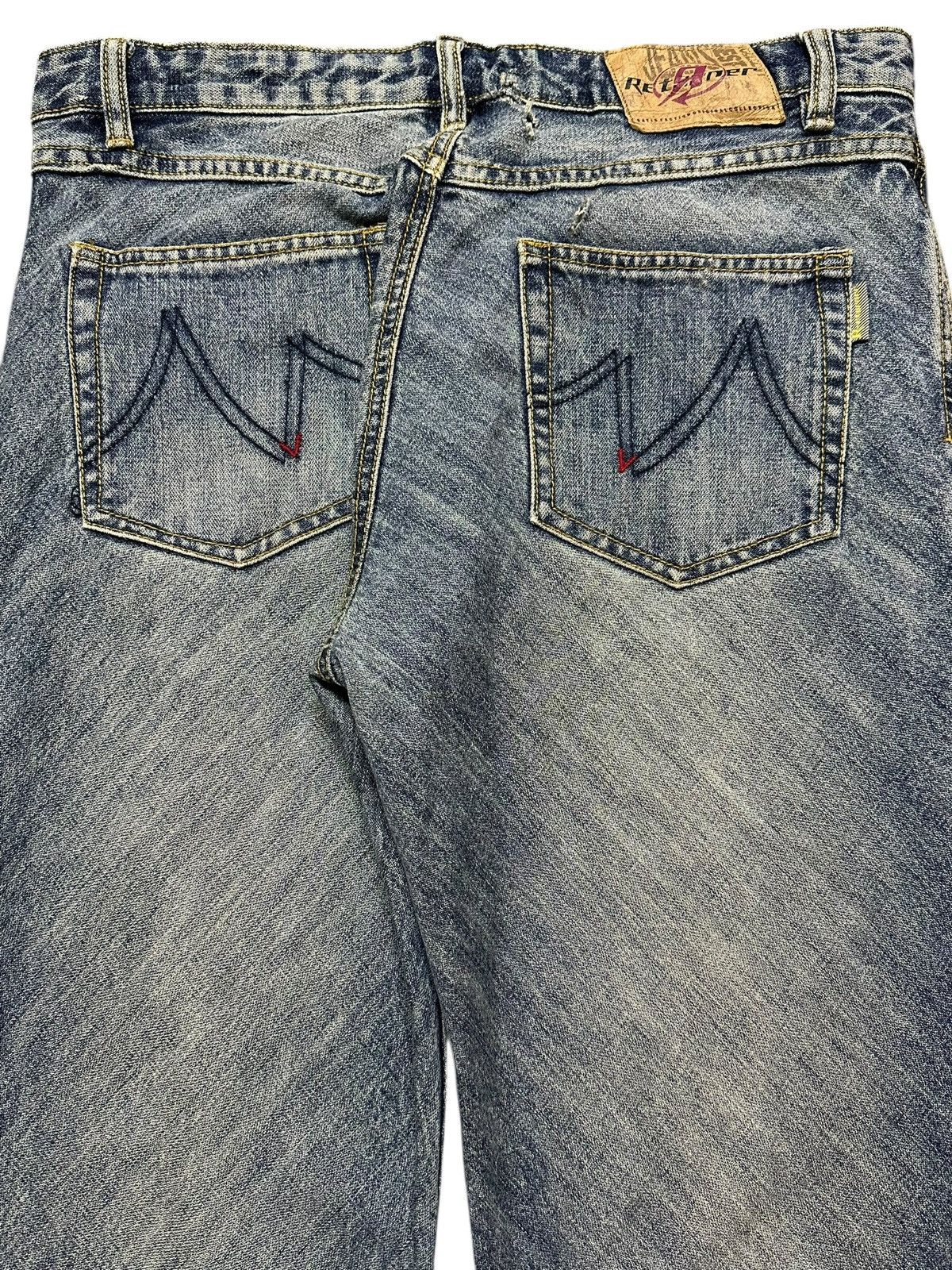 Japanese Brand Vintage Japanese Brand Blue Faded Wash Whiskers Style Jeans Size US 34 / EU 50 - 6 Thumbnail