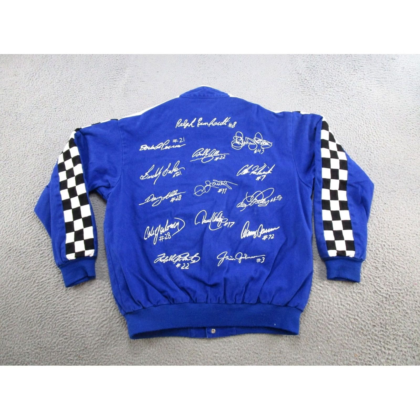 Chase Authentics VINTAGE NASCAR Racing Jacket Legends Chase Authentics Signatures Size L Blue Bomber Jacket with Pockets Size US L / EU 52-54 / 3 - 2 Thumbnail