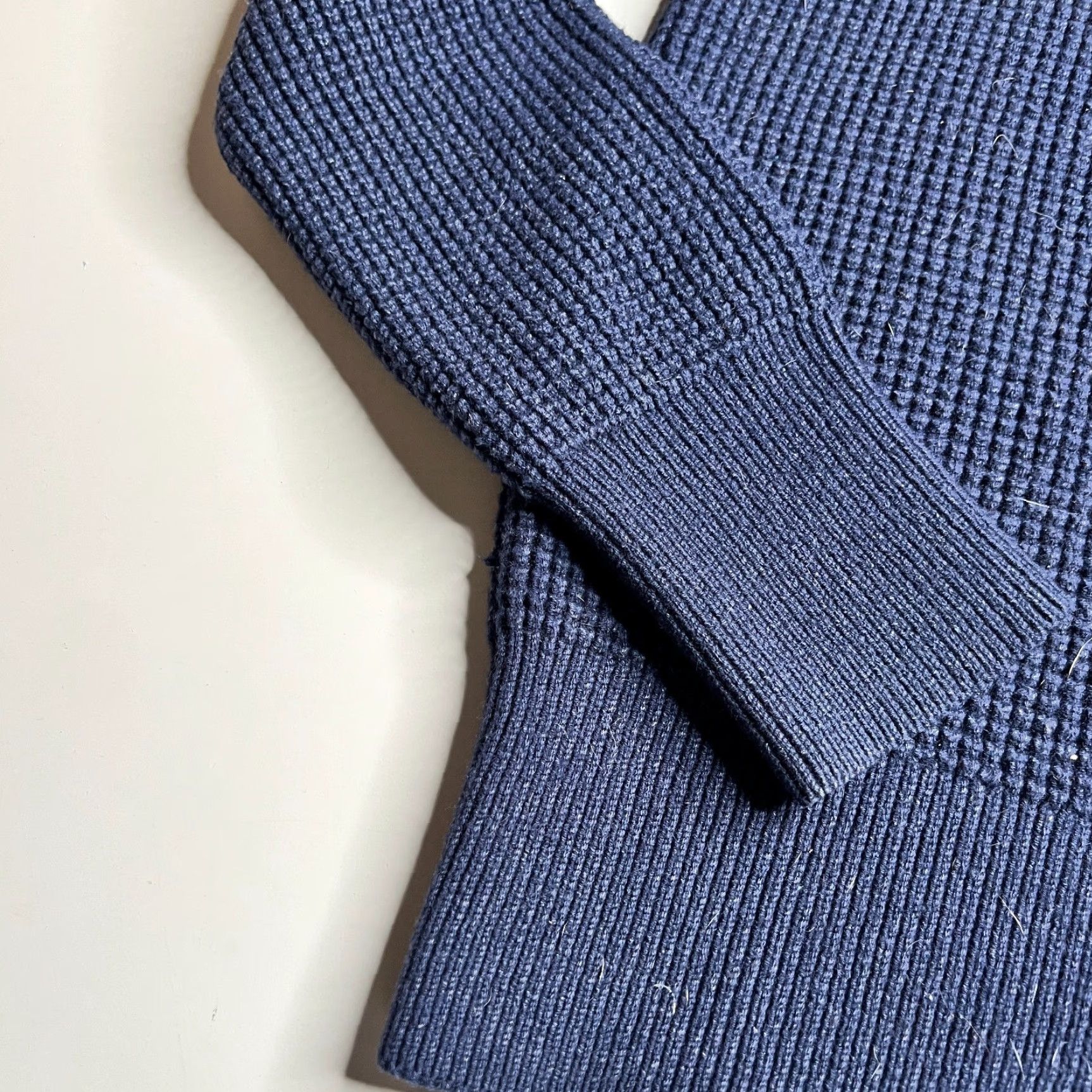 Banana Republic Banana Republic Men’s Waffle Knit Half Zip Sweater Blue Size M Size US M / EU 48-50 / 2 - 7 Thumbnail