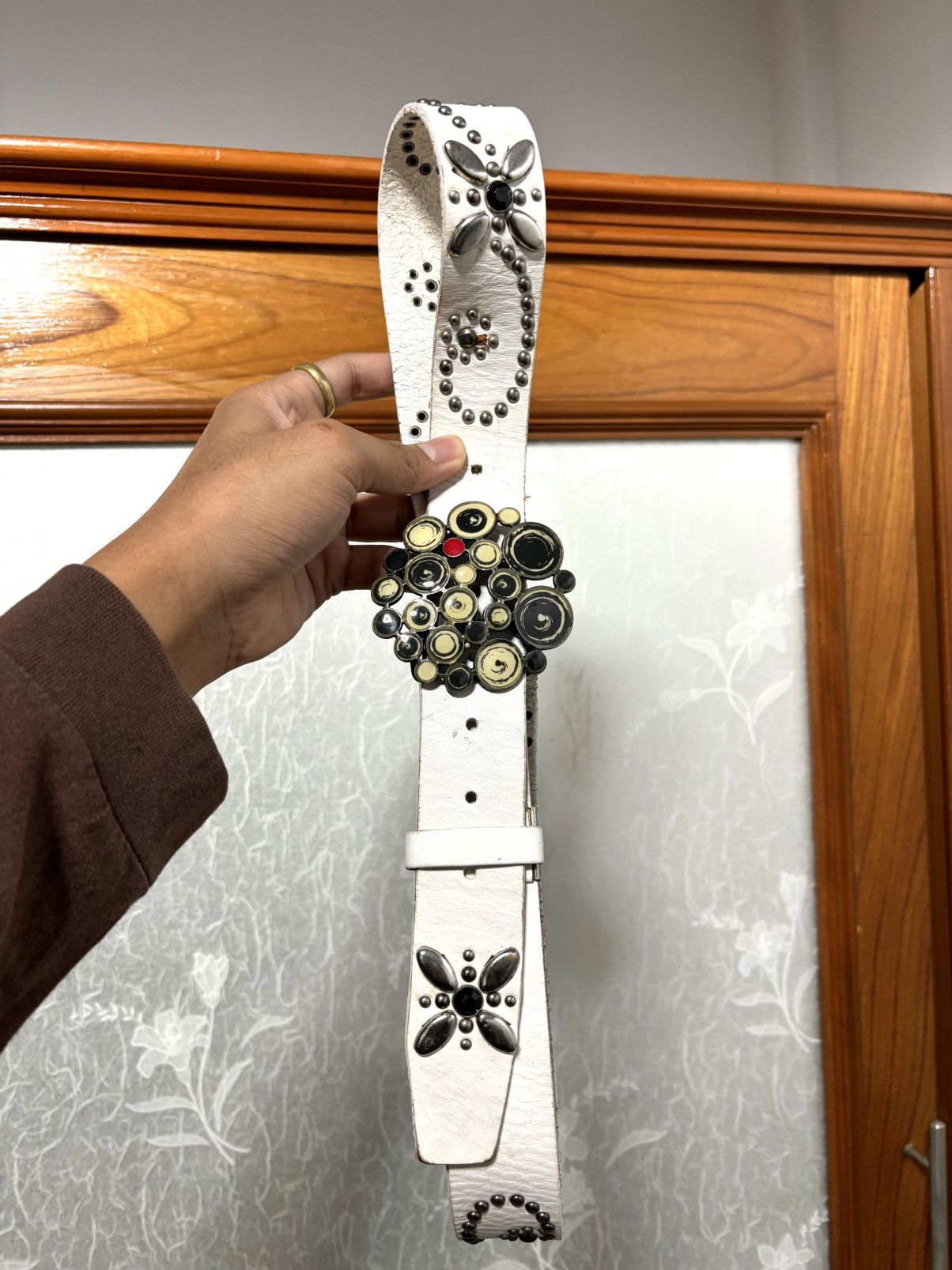 小物 vintage redstone Flower Studded Belt vintage redstone Flower Studded Belt