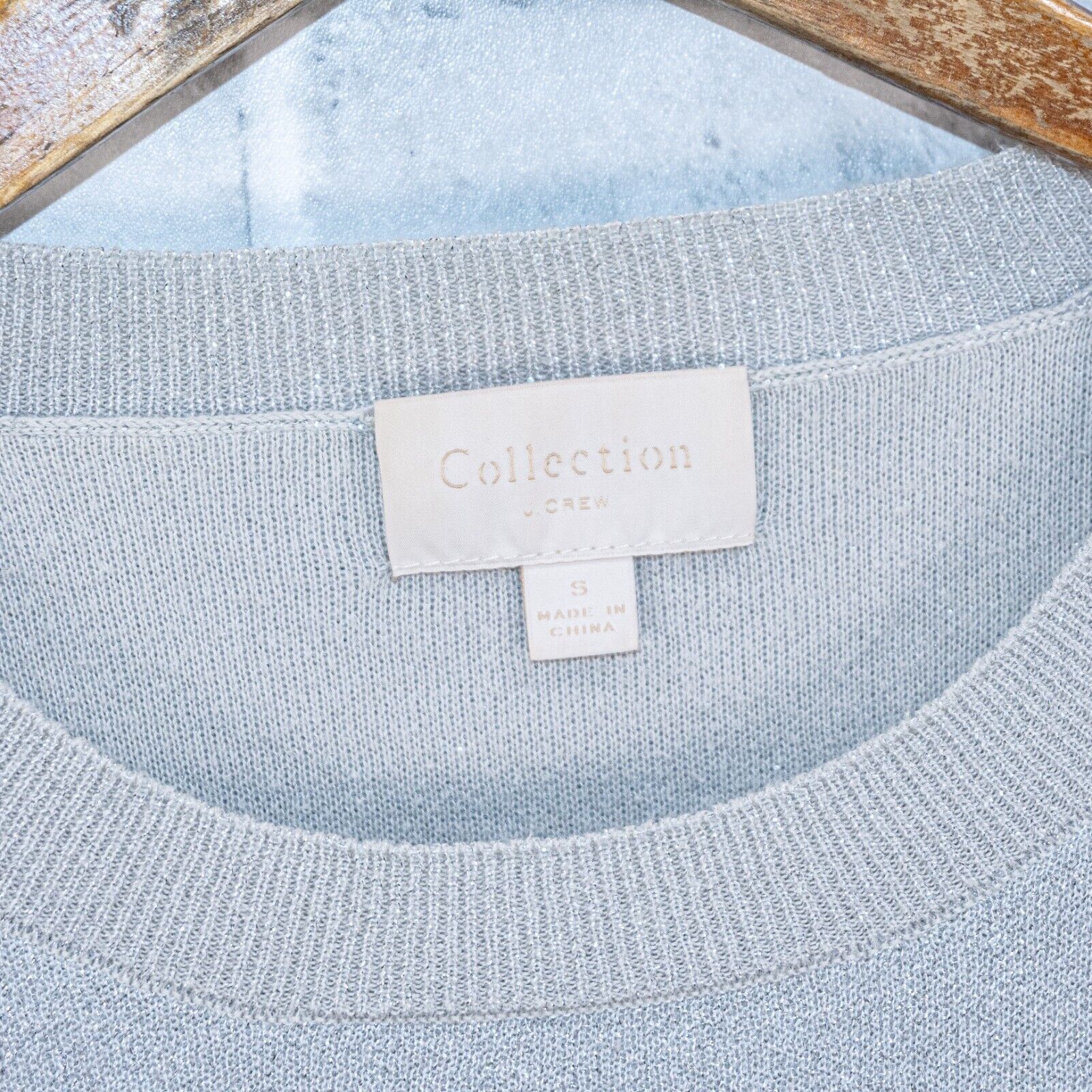 J.Crew J.Crew Collection Metallic sparkle Crew Pullover gray Small Size S / US 4 / IT 40 - 3 Thumbnail