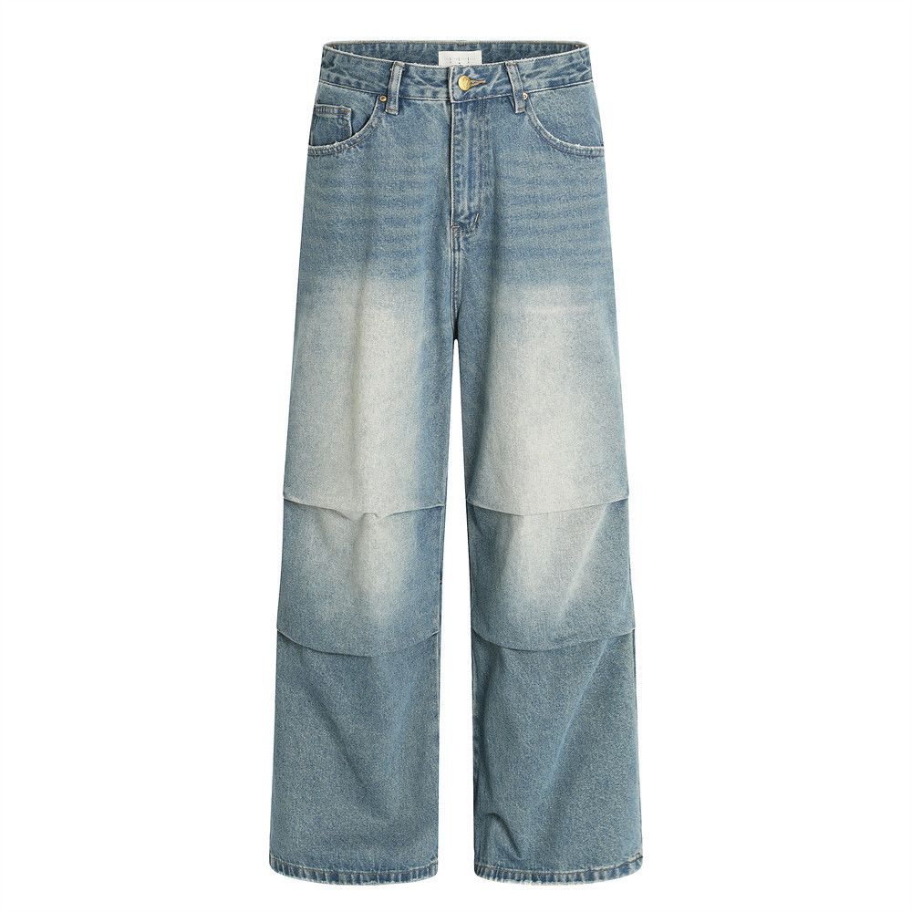 Japanese Brand × Jean American distressed men's vintage wrinkled ripped jeans Size US 32 / EU 48 - 1 Thumbnail